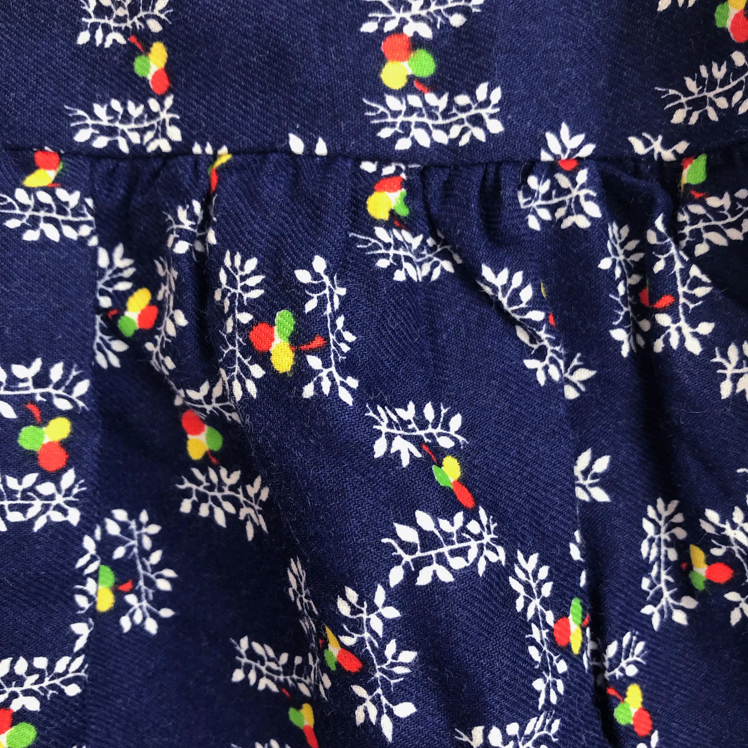 70's Blue/ Floral Boho Dress British Stock Size 9-12M