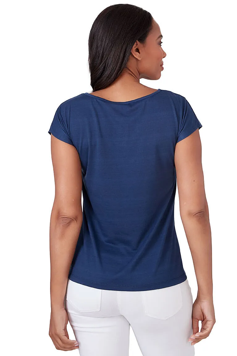 Always Be My Navy Ring Neck Tee