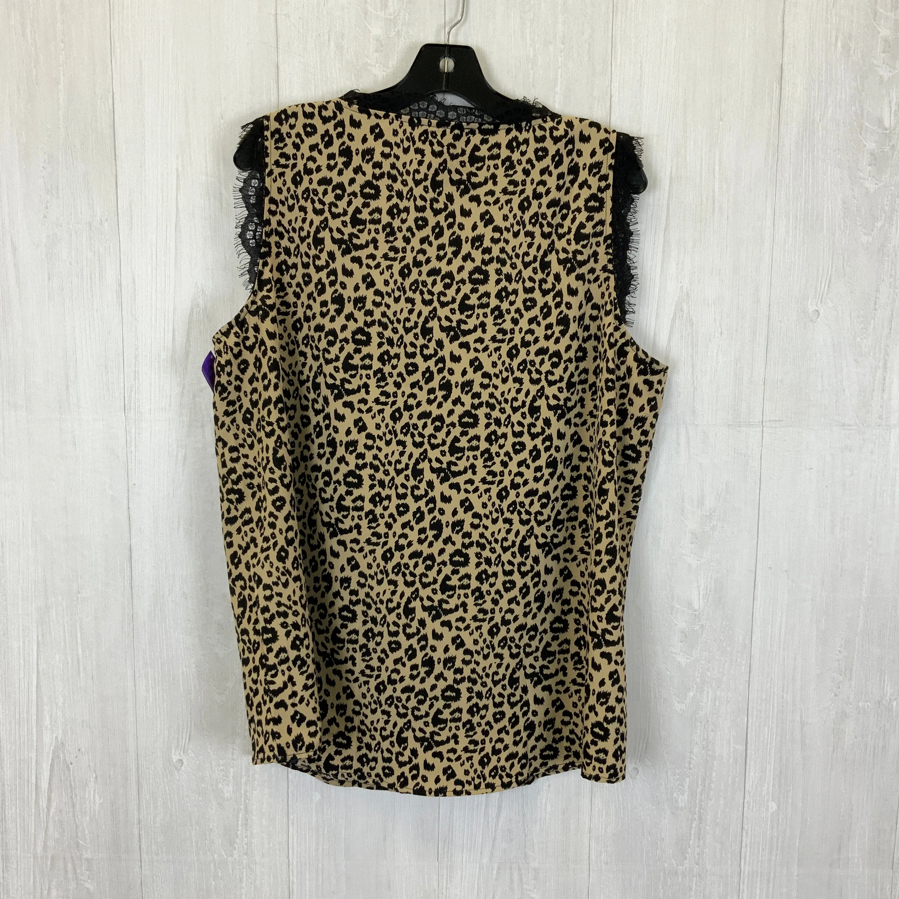 Animal Print Top Sleeveless Clothes Mentor, Size Xxl