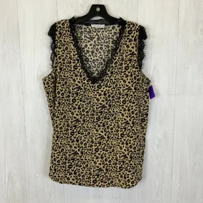 Animal Print Top Sleeveless Clothes Mentor, Size Xxl