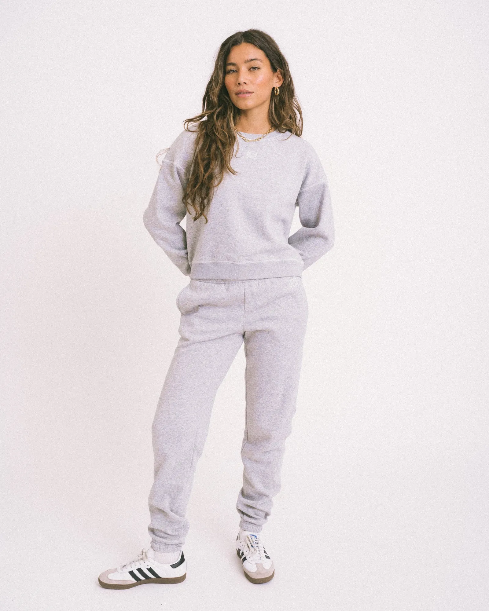 Arya O-Neck Sweat Light Grey Melange