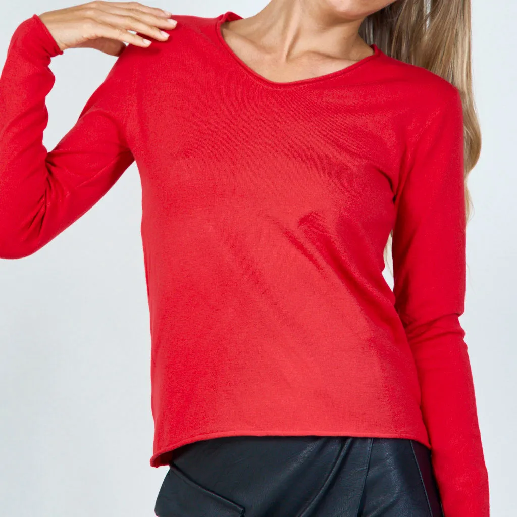 Basic V-neck sweater wholesale