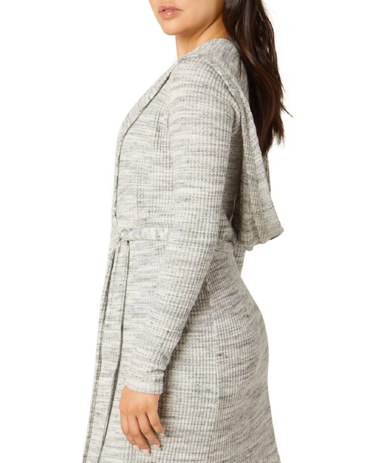 Beyond Yoga Women's Easy Tie Hooded Wrap Cardigan, Cream Heather, S