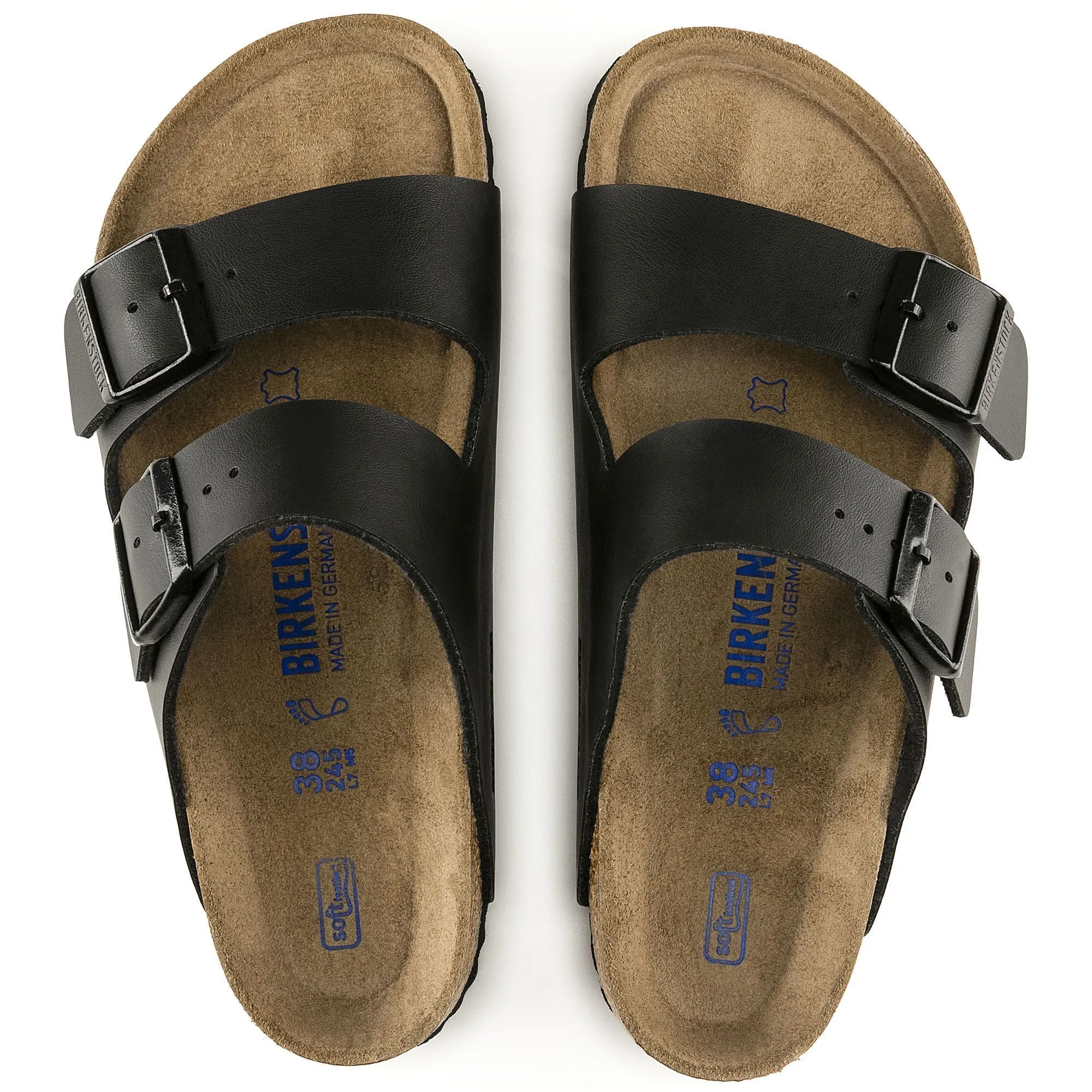 BIRKENSTOCK ARIZONA SOFT FOOTBED BLACK BIRKO-FLOR REGULAR UNISEX