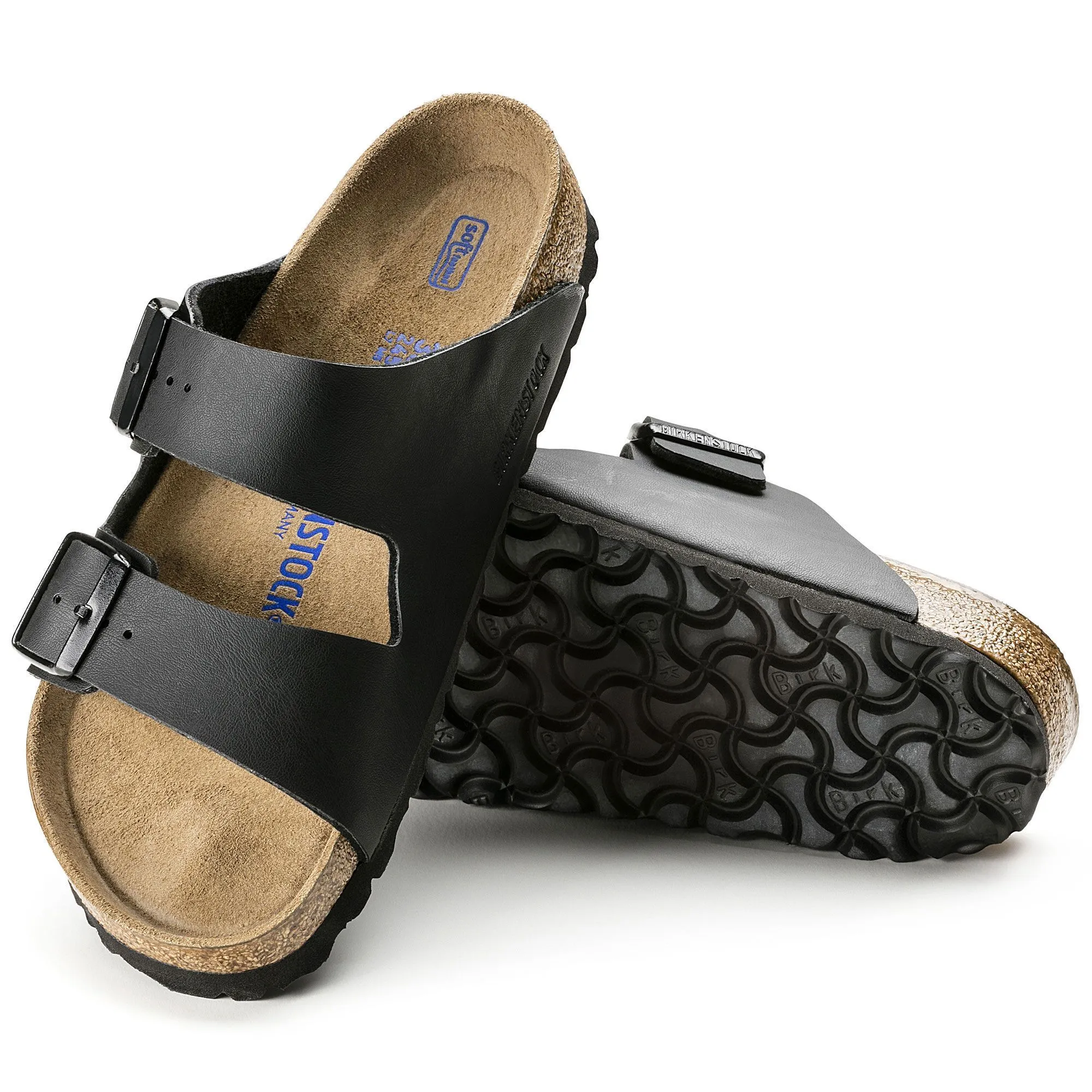 BIRKENSTOCK ARIZONA SOFT FOOTBED BLACK BIRKO-FLOR REGULAR UNISEX