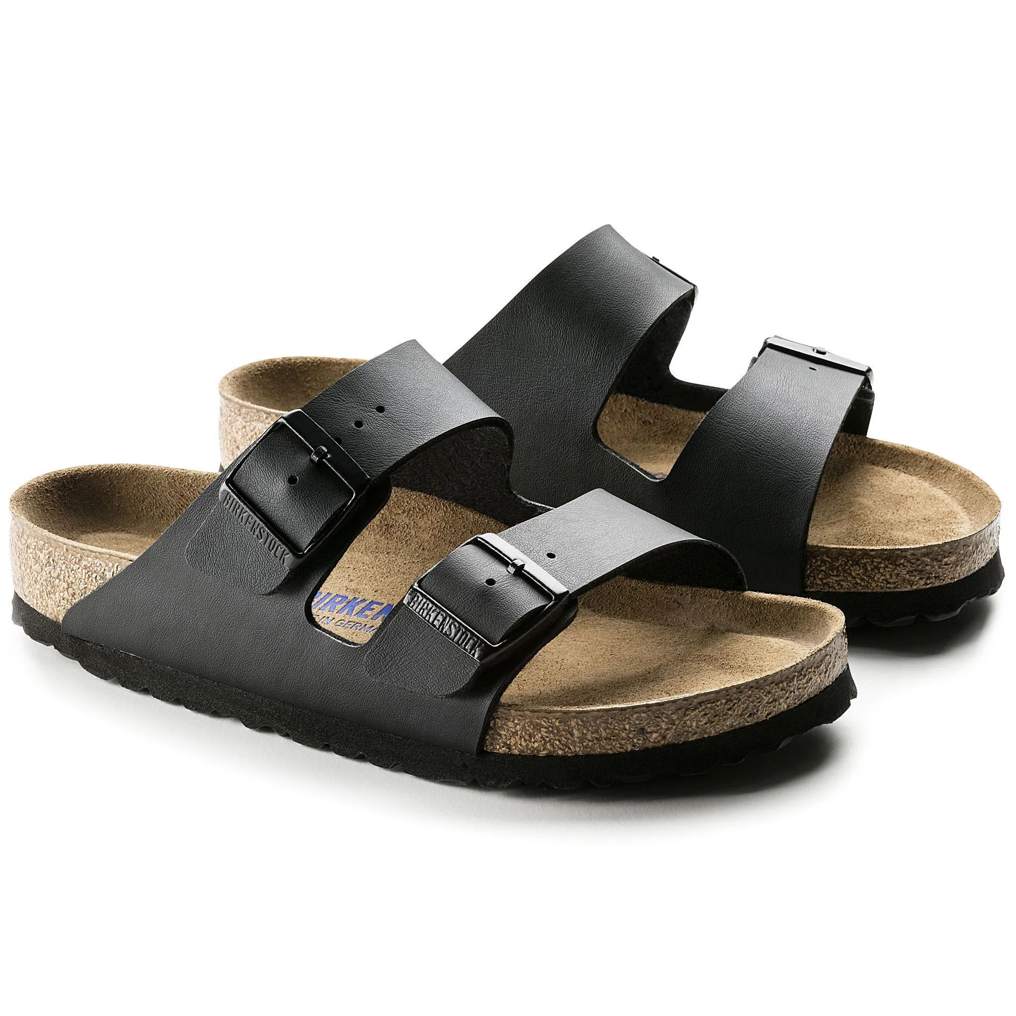 BIRKENSTOCK ARIZONA SOFT FOOTBED BLACK BIRKO-FLOR REGULAR UNISEX