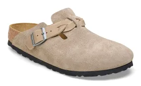 Birkenstock Boston Braided Taupe Suede