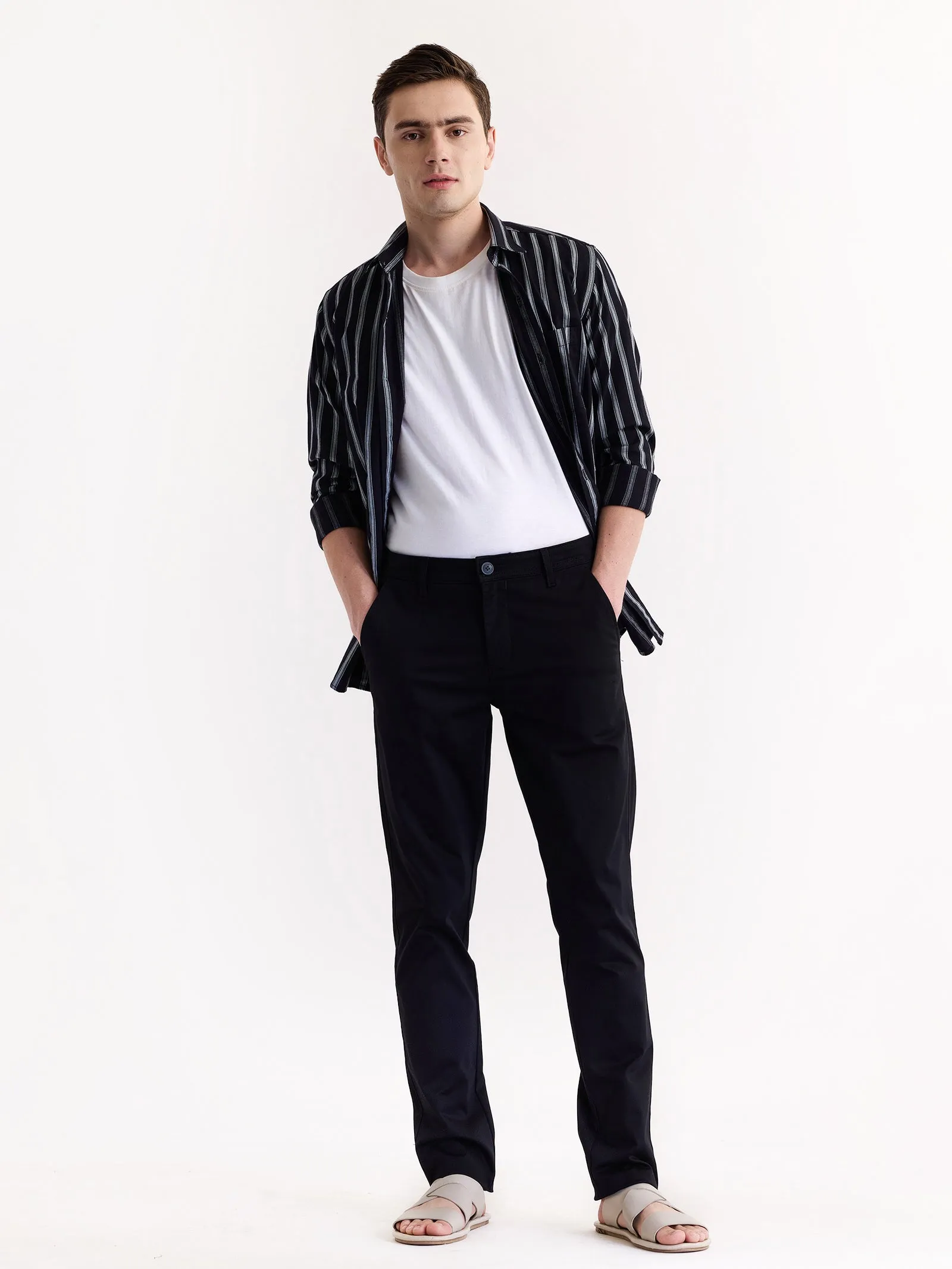 Black Stretch Slim Fit Trouser