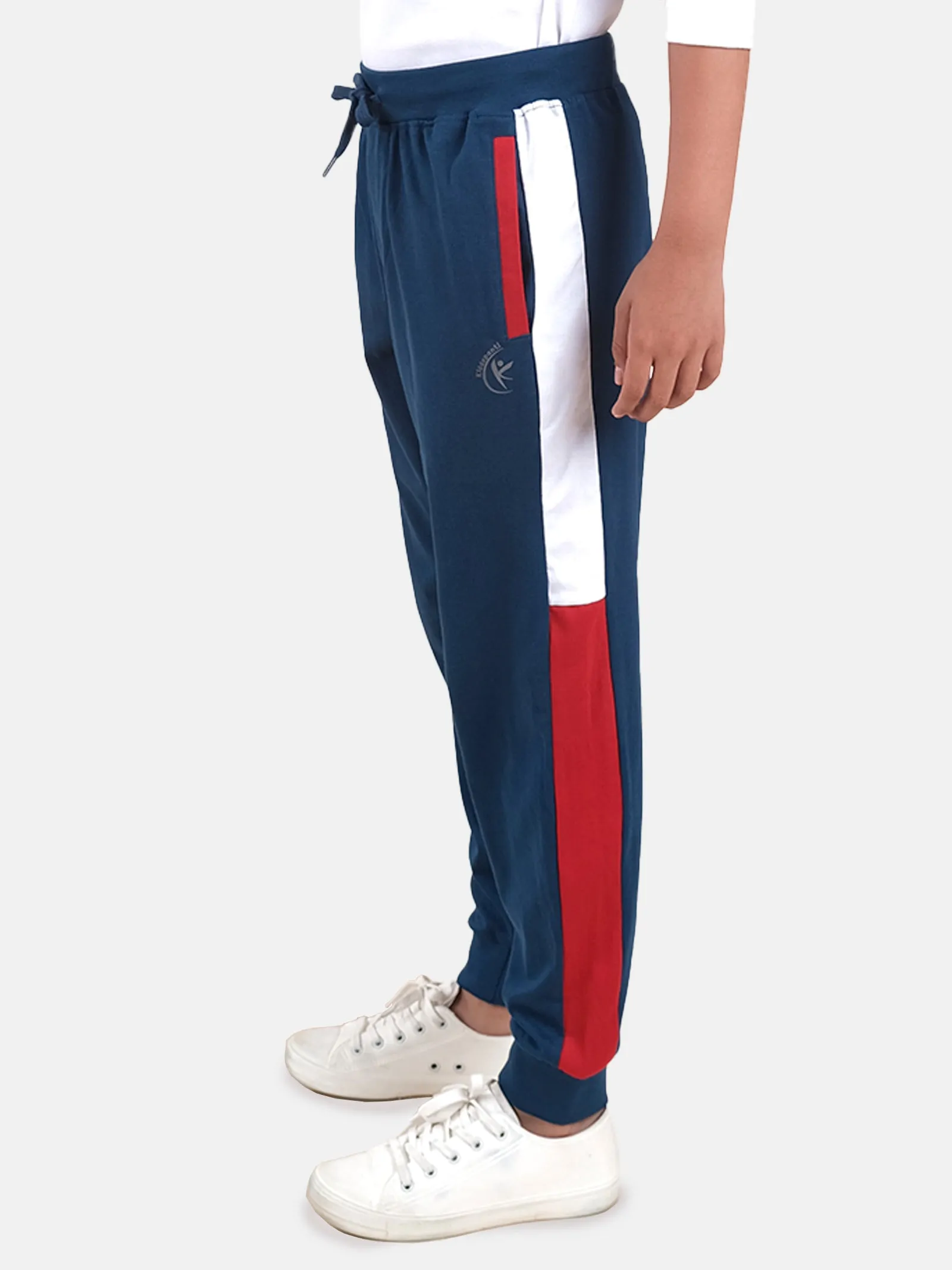 Boys Cotton Side Panel Cut & Sew Track Pant