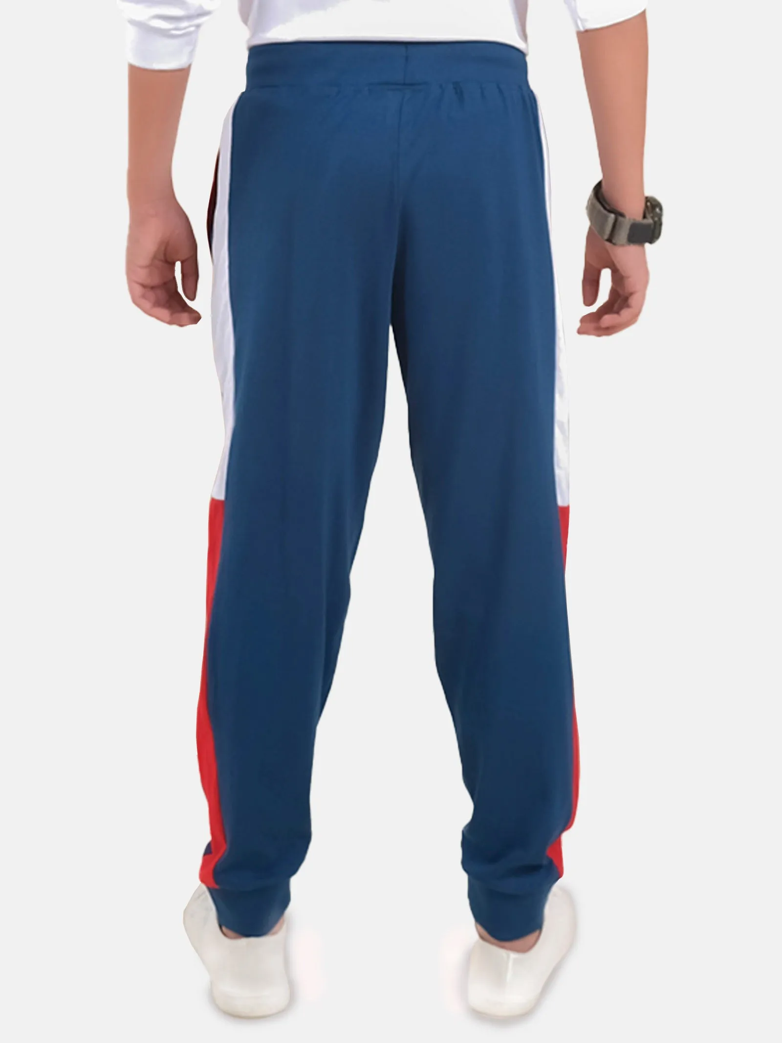 Boys Cotton Side Panel Cut & Sew Track Pant