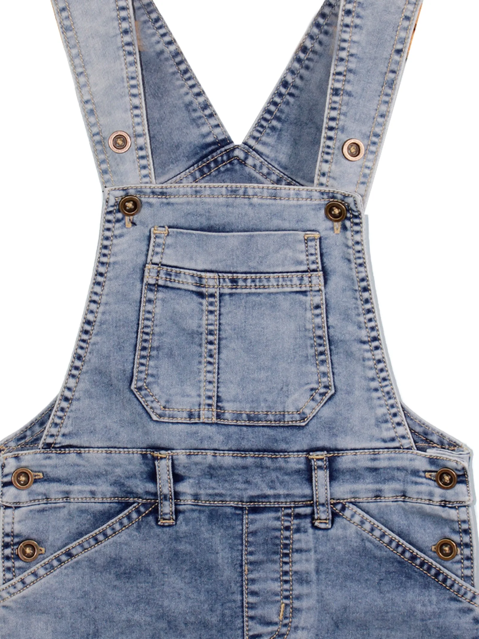 Boys Denim Dungaree Shorts