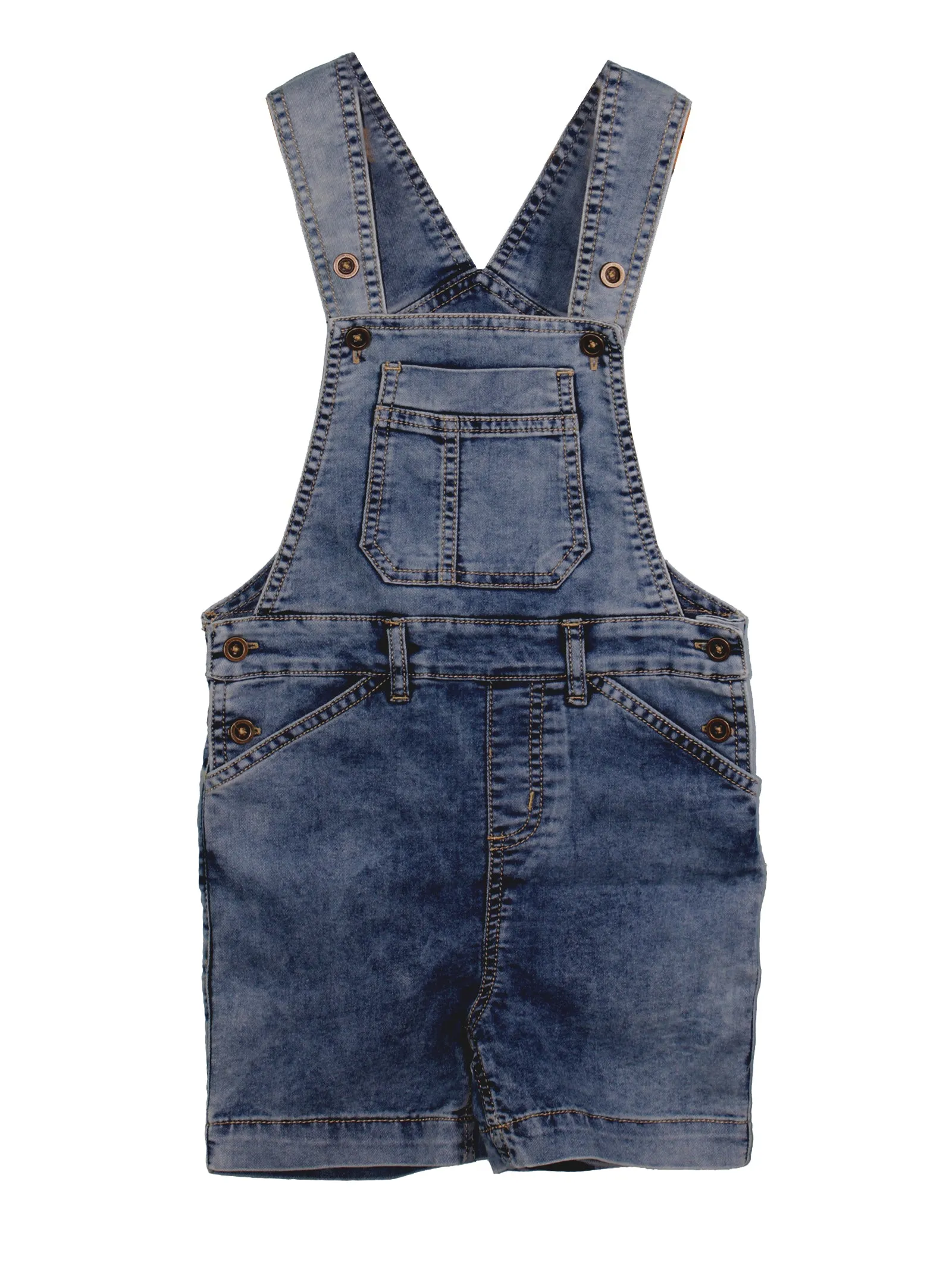 Boys Denim Dungaree Shorts