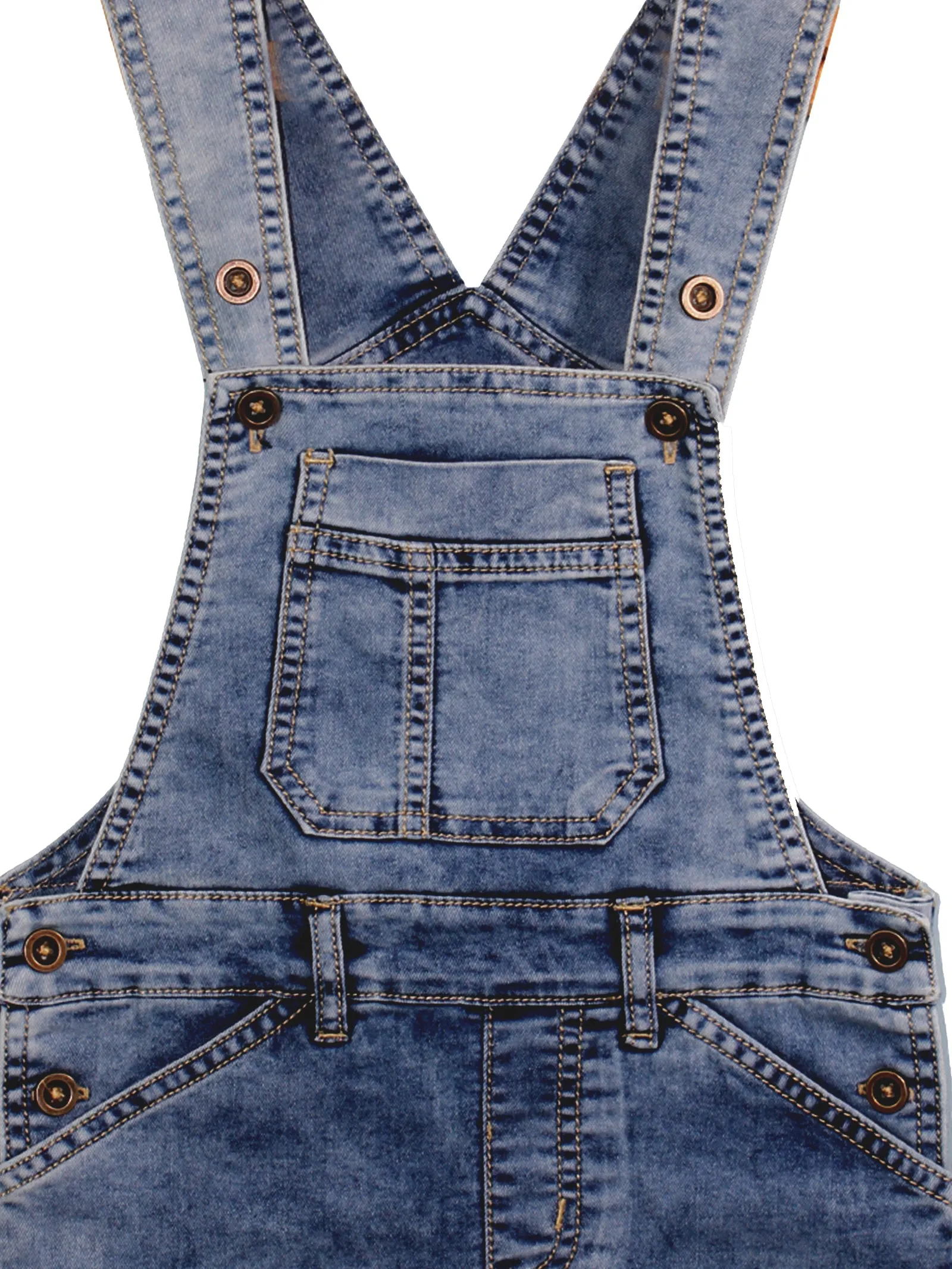 Boys Denim Dungaree Shorts