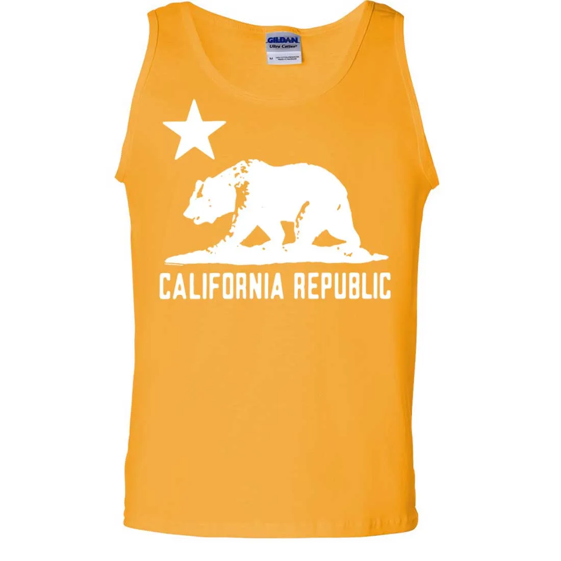 California Flag Oversize White Silhouette Asst Colors Tank Top