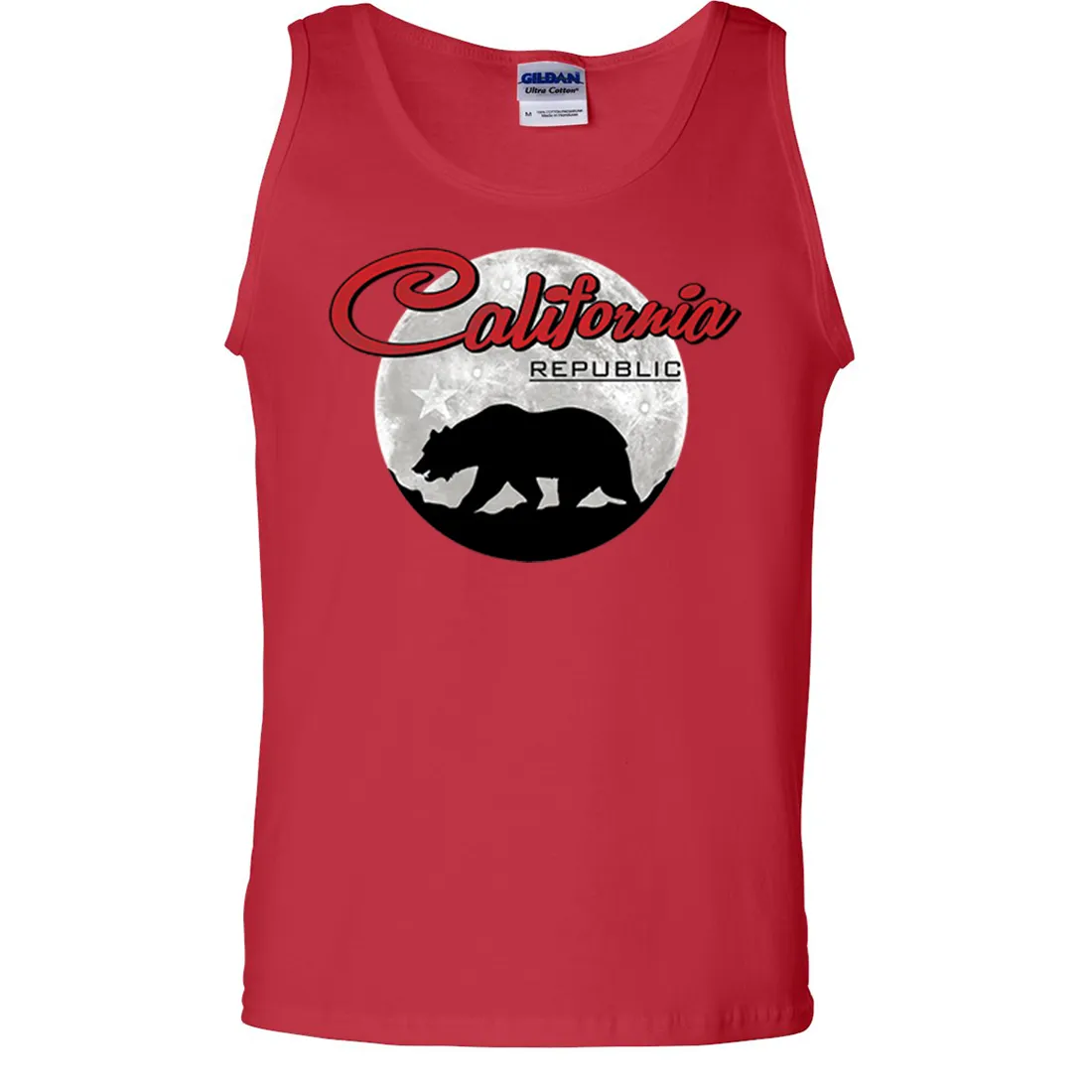 California Republic Full Moon Bear Asst Colors Tank Top