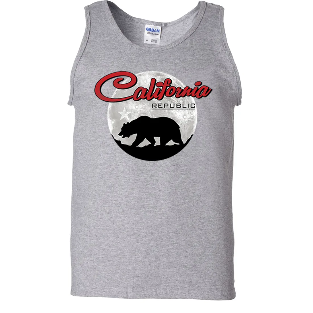 California Republic Full Moon Bear Asst Colors Tank Top