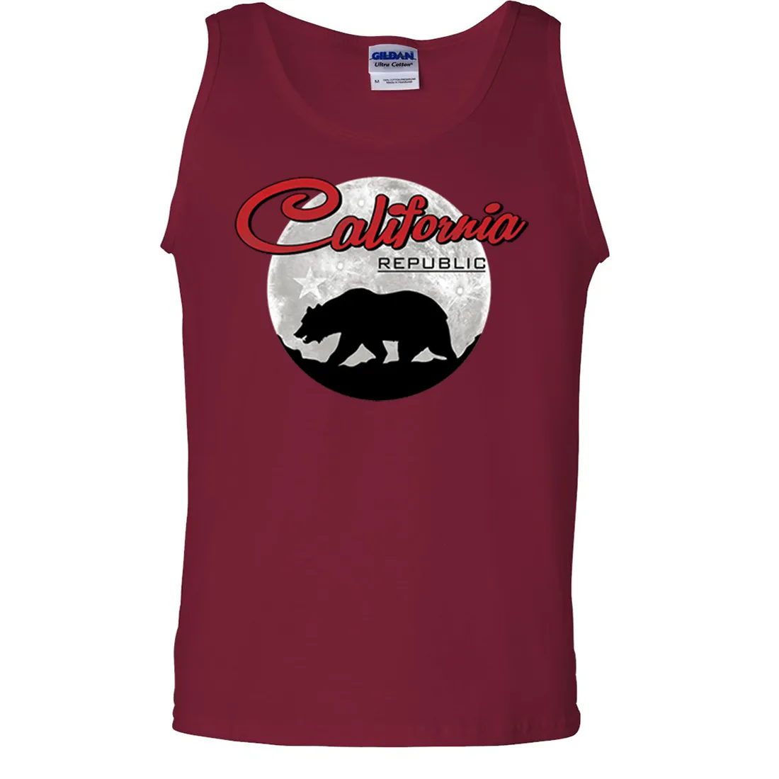 California Republic Full Moon Bear Asst Colors Tank Top