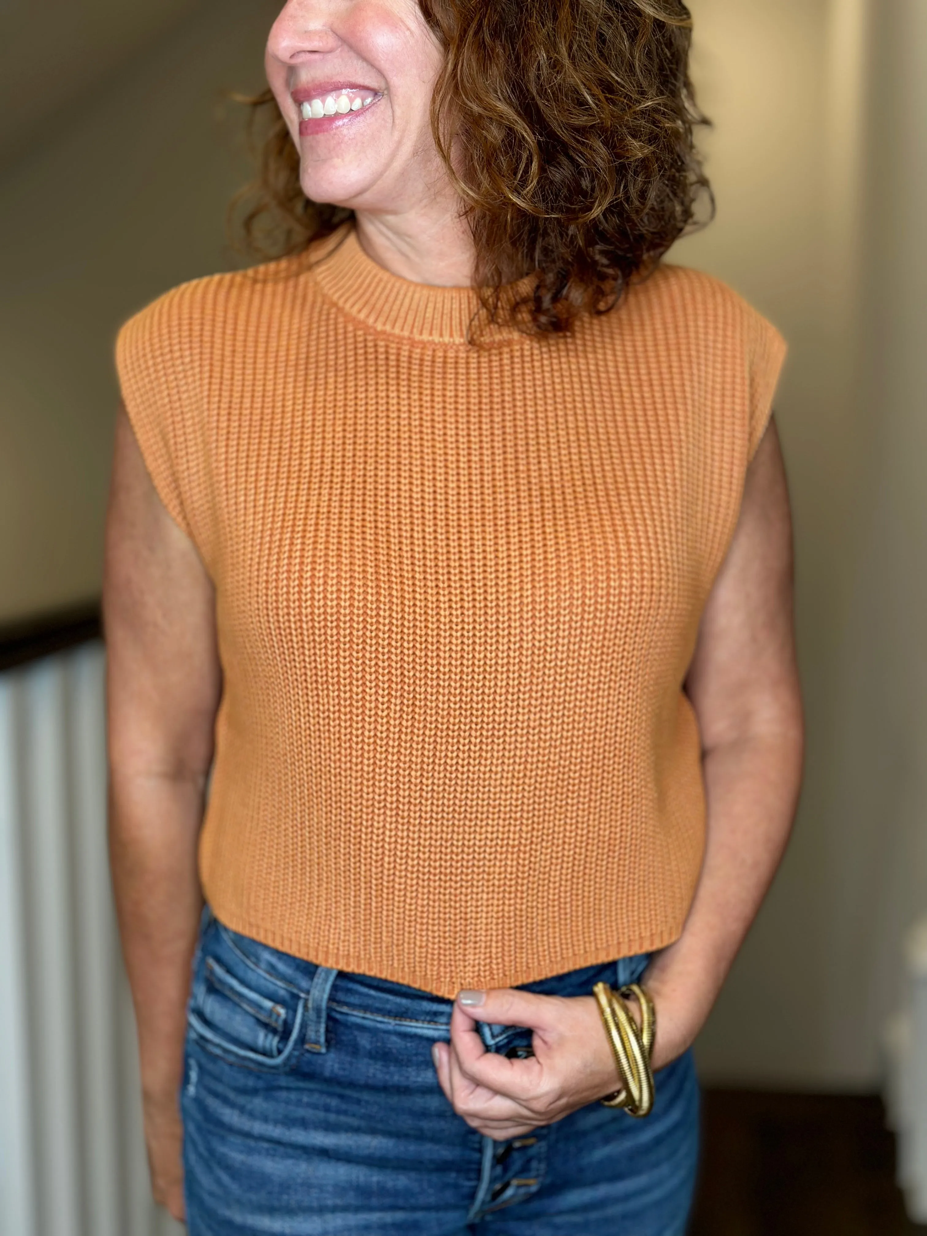 Callahan Beatrice Top in Orange Peel