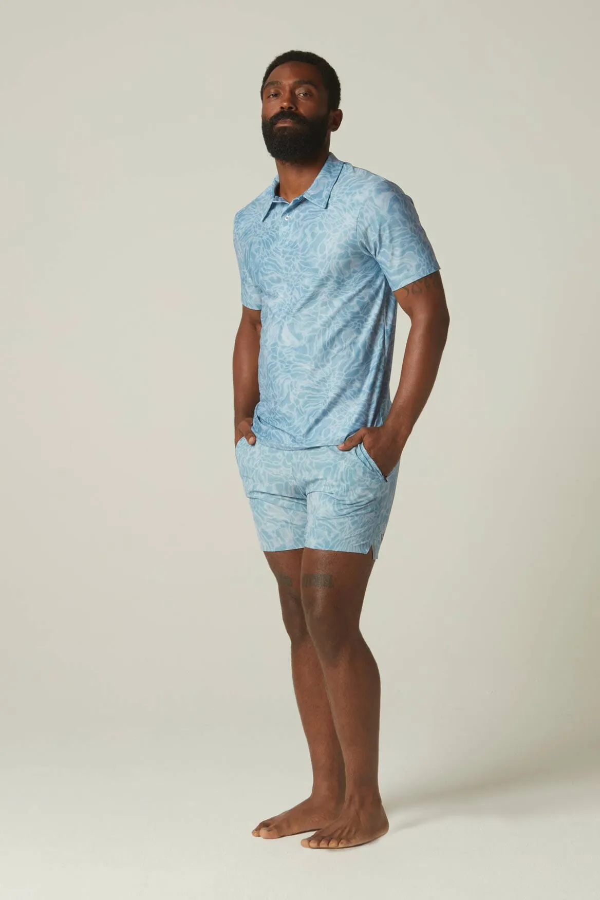 Calvin Short 6" Poolside Blue Mist