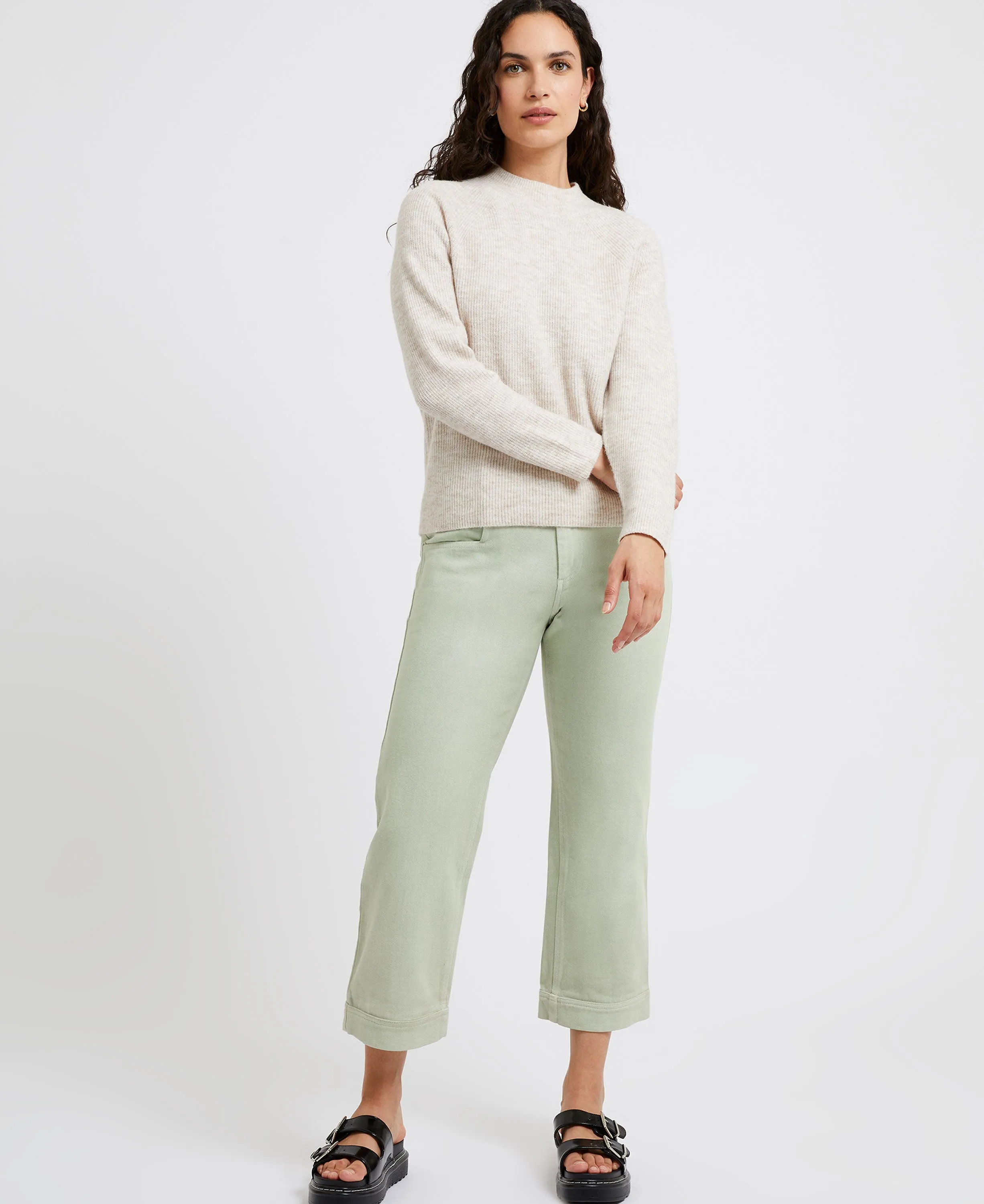 Carice Knit Crew Neck Jumper - Ecru