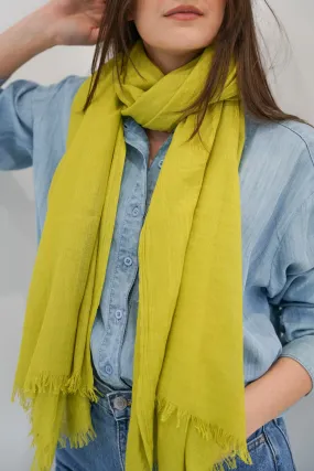 Chartreuse Cotton Scarf