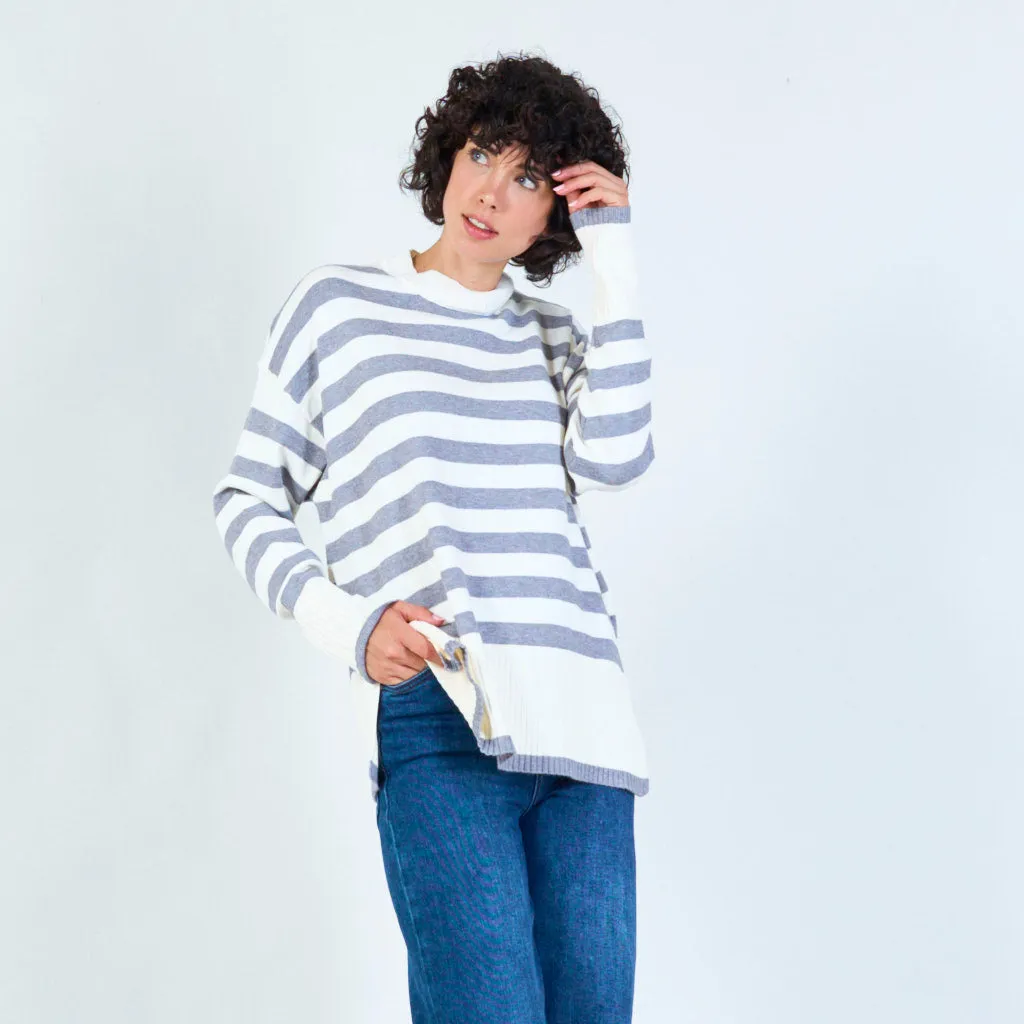 Classic bold stripe sweater wholesale