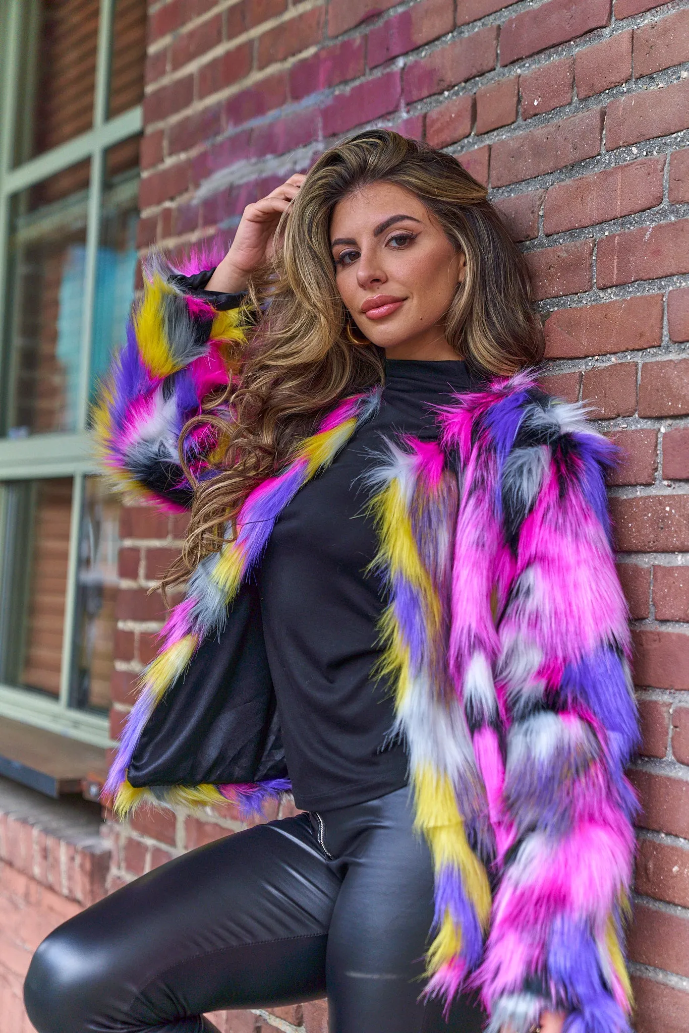 Colorful Fur Jacket