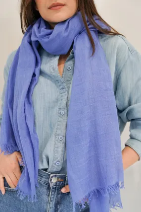 Cornflower Blue Cotton Scarf