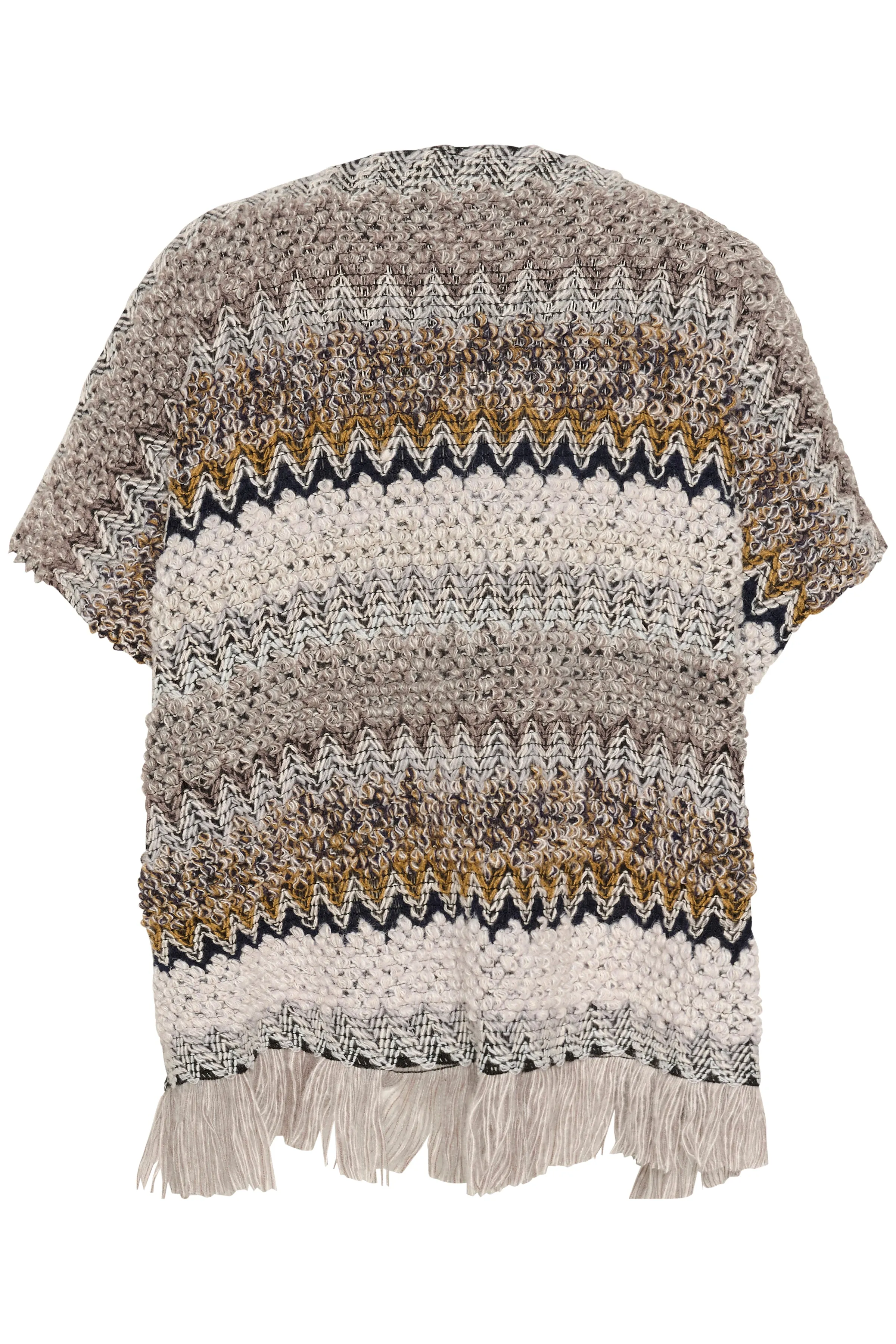 Cream Goldy Knit Poncho