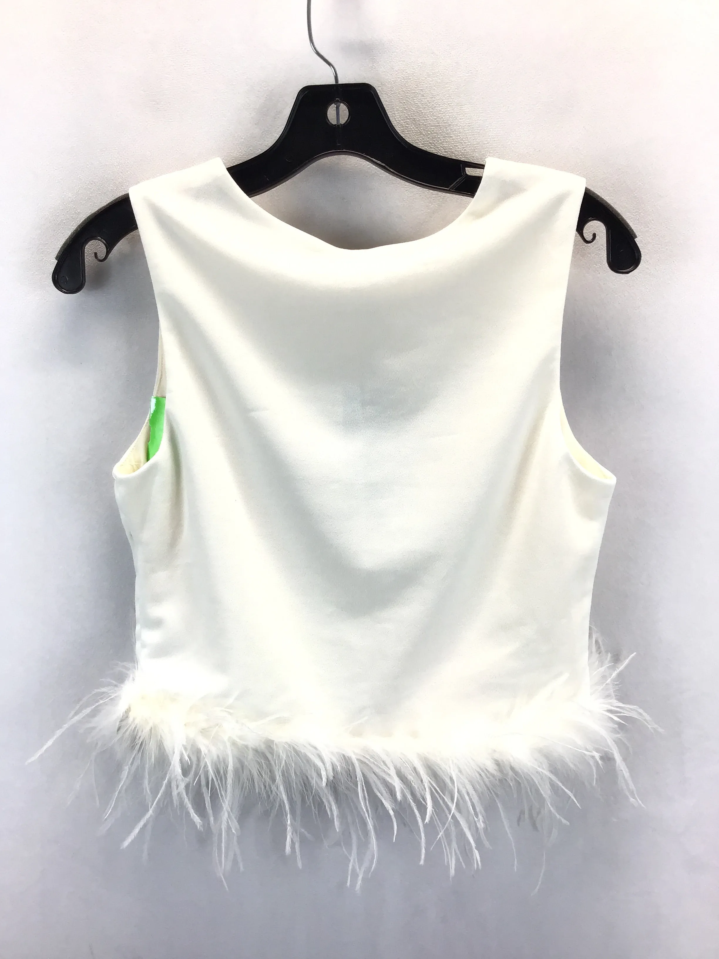 Cream Top Sleeveless Basic Clothes Mentor, Size M