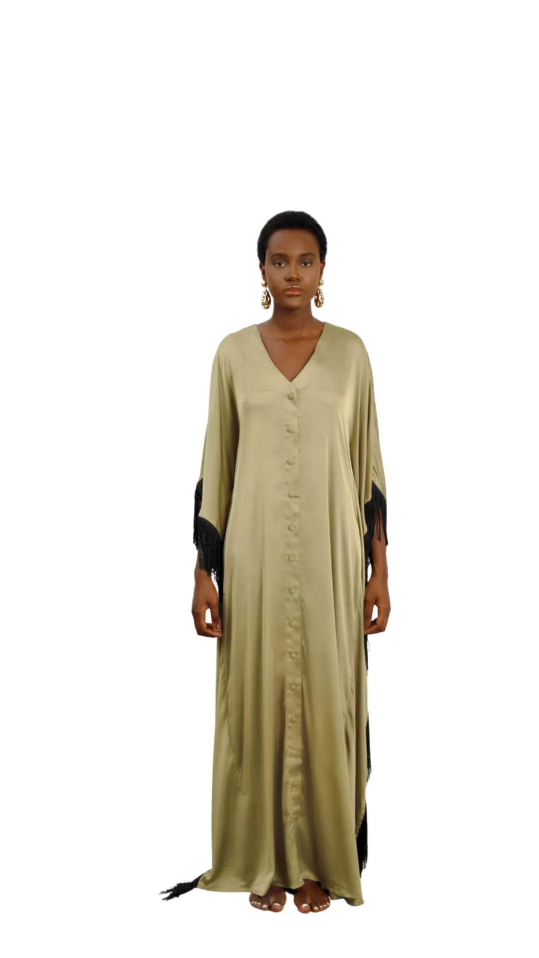 Domina by Michelle Ifem V-neckline Kaftan with Front Buttons