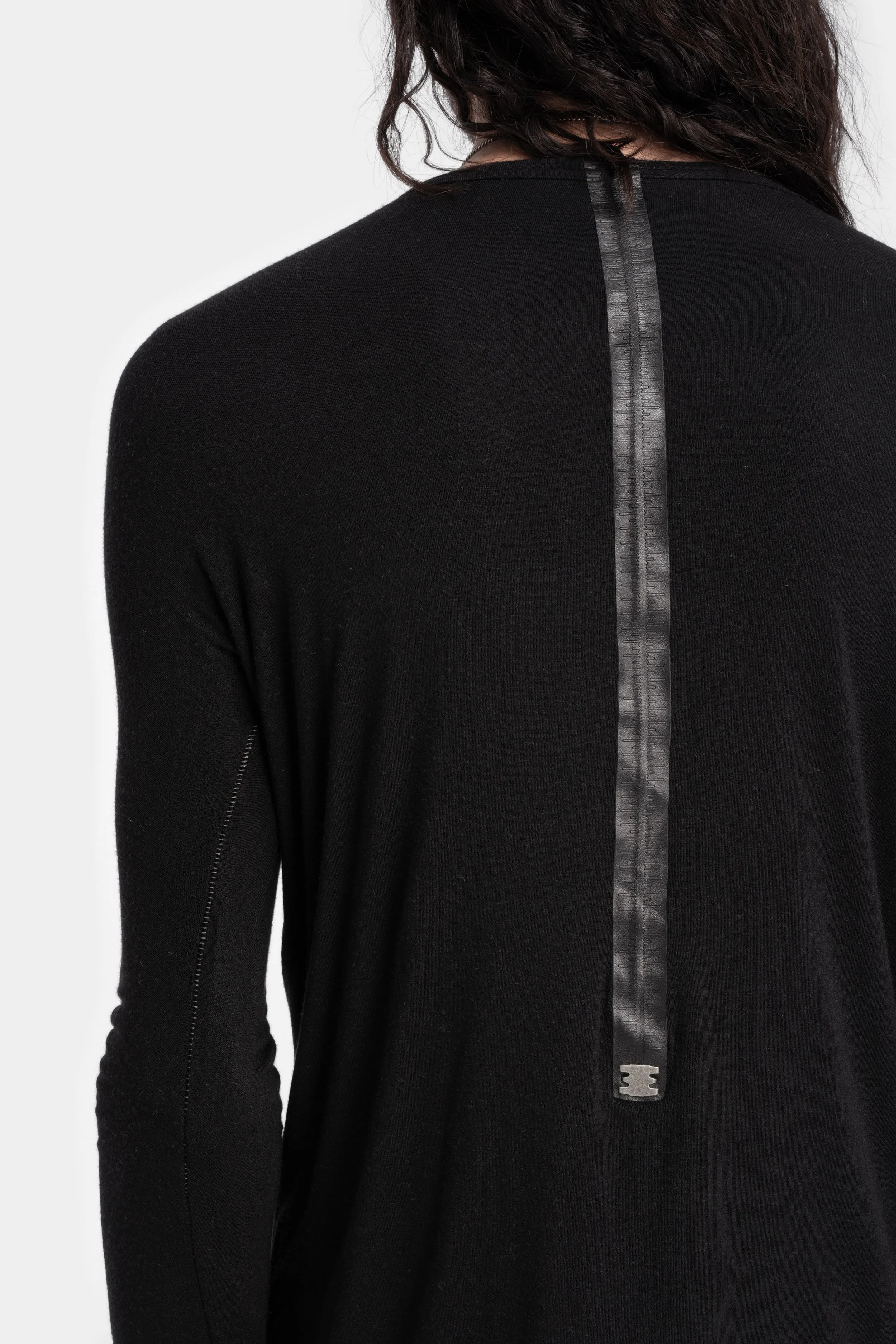 Double layer cashmere blend long sleeve T-Shirt