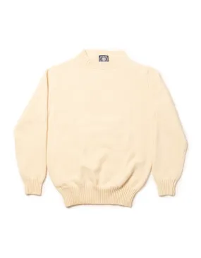 ECRU CASHMERE CHUNKY CREW NECK