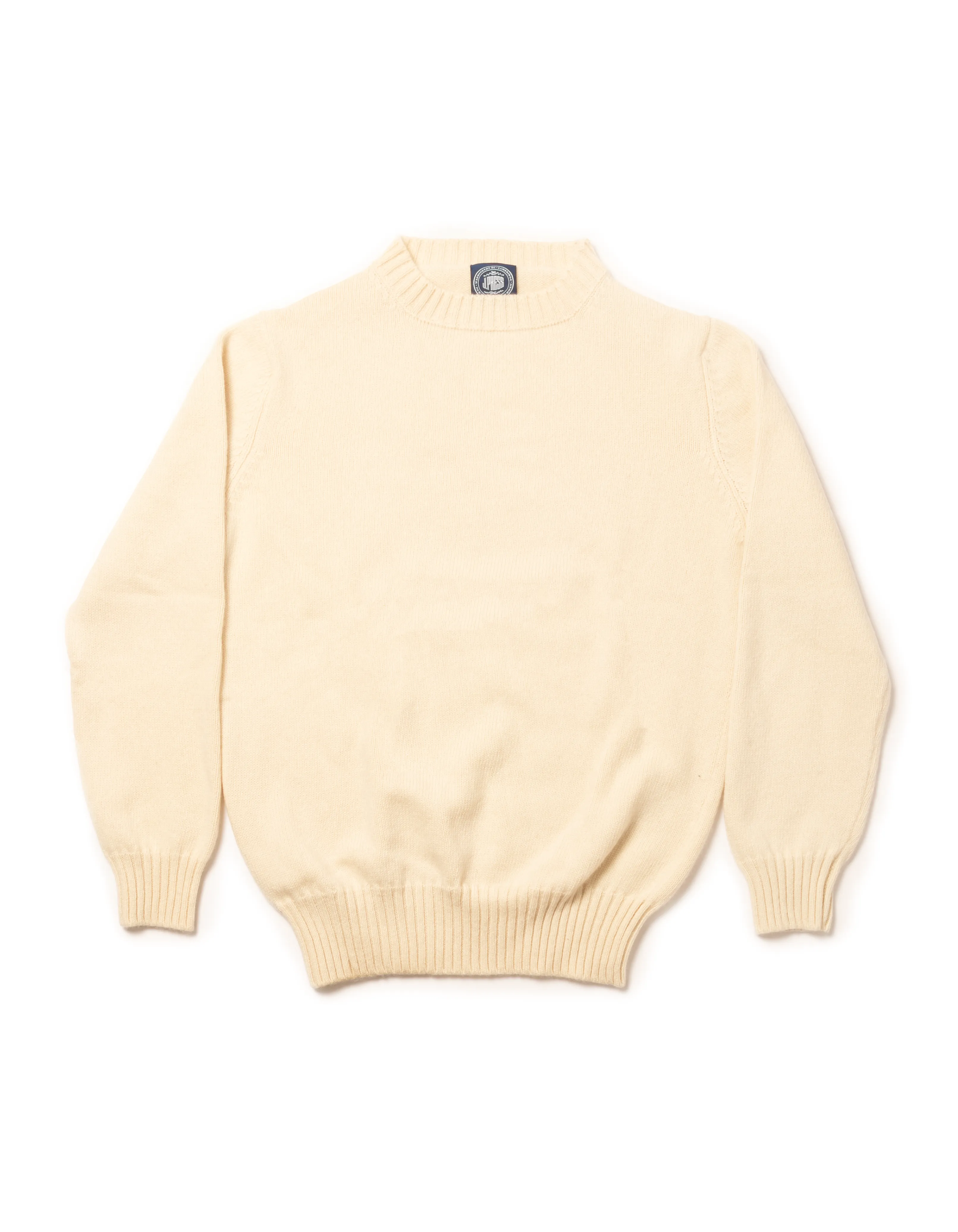 ECRU CASHMERE CHUNKY CREW NECK