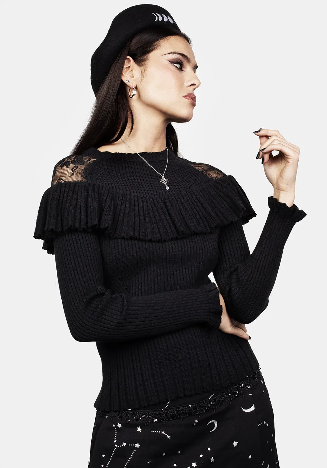 Edith Lace Panelled Jumper