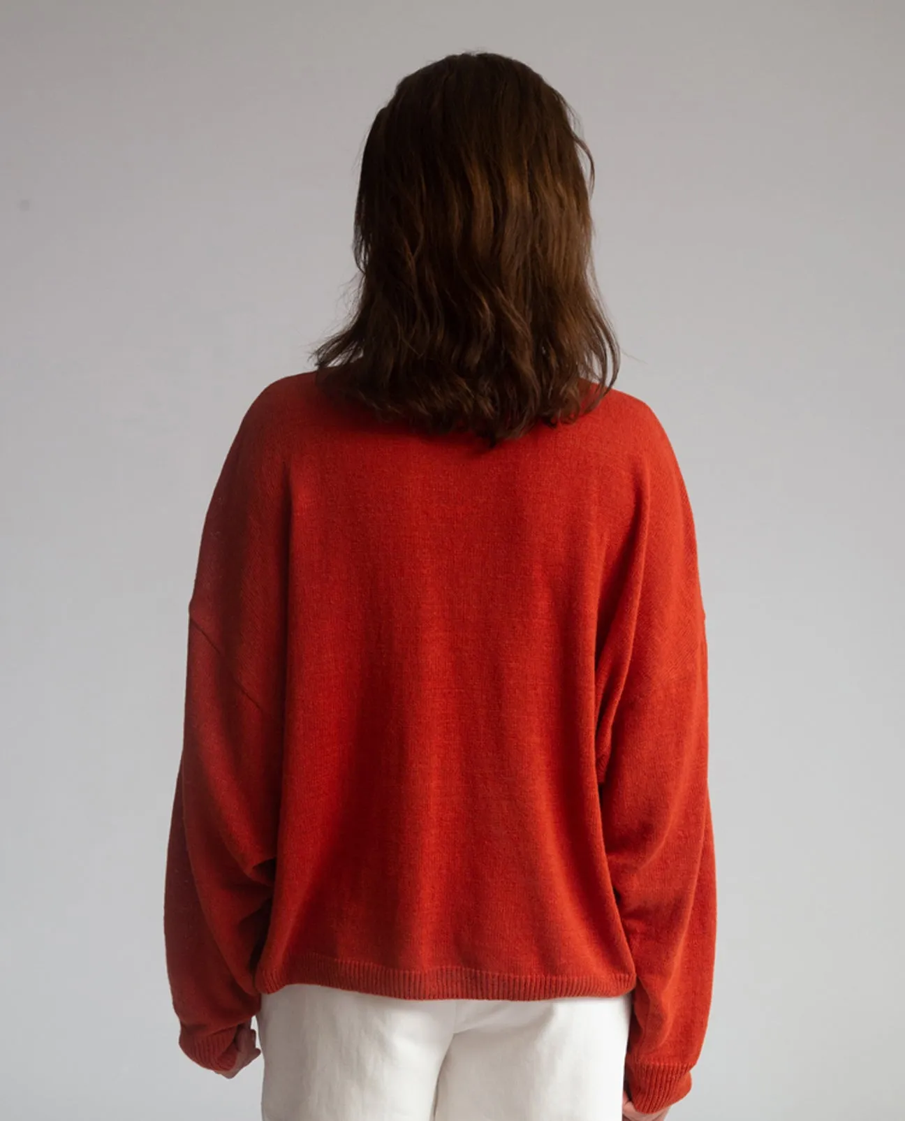 Edith Organic Cotton Jumper in Clay