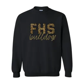 FHS Bulldogs Leopard Crewneck