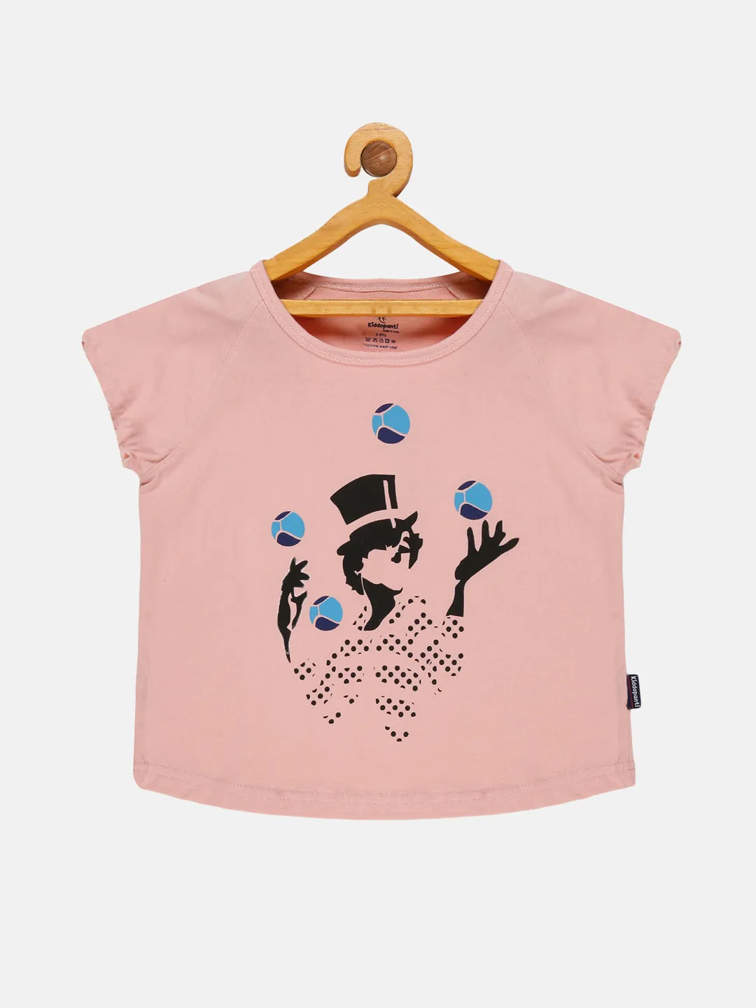 Girls Printed Raglan Sleeve Tee