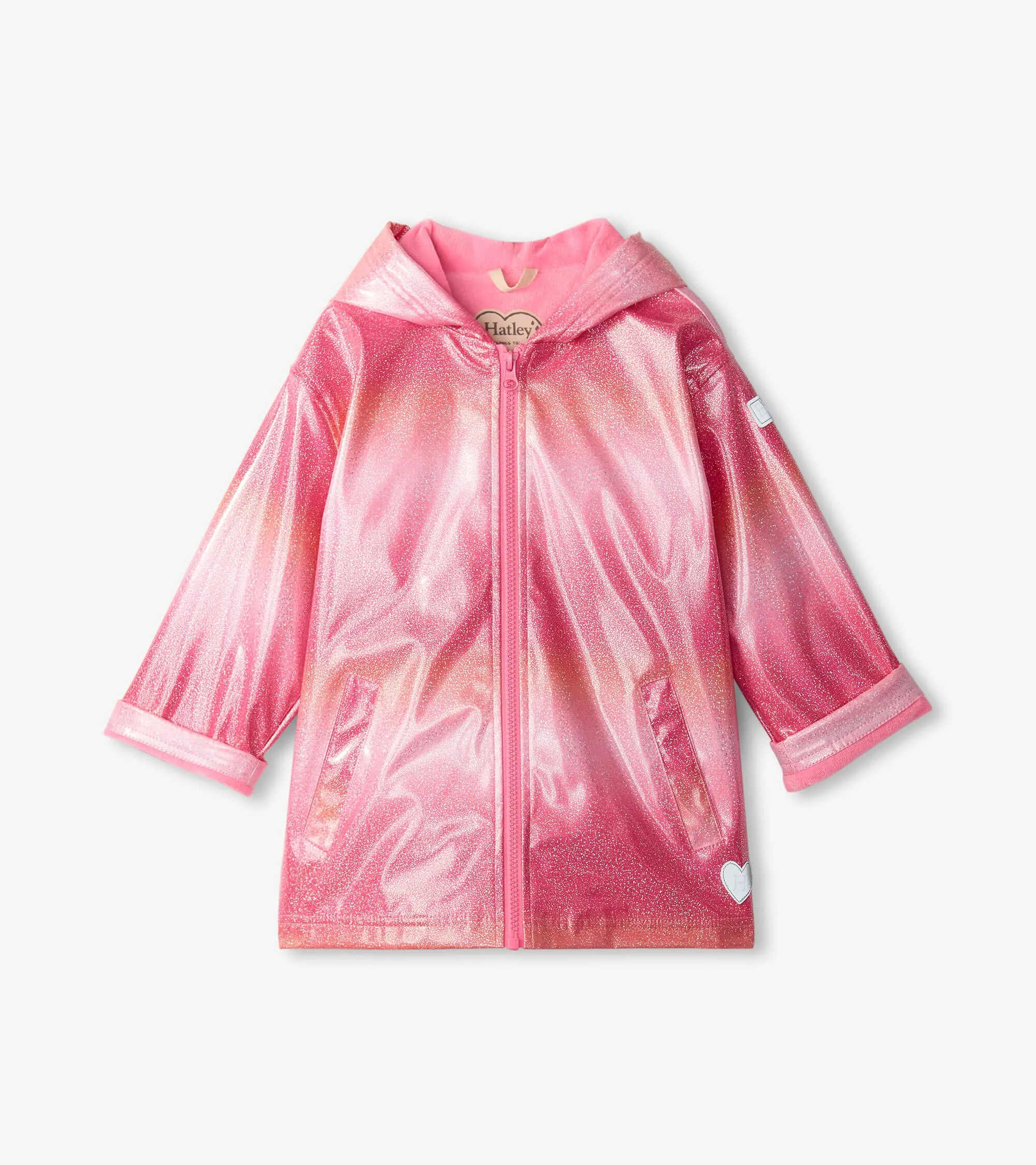 Girls Summer Stripe Rain Jacket