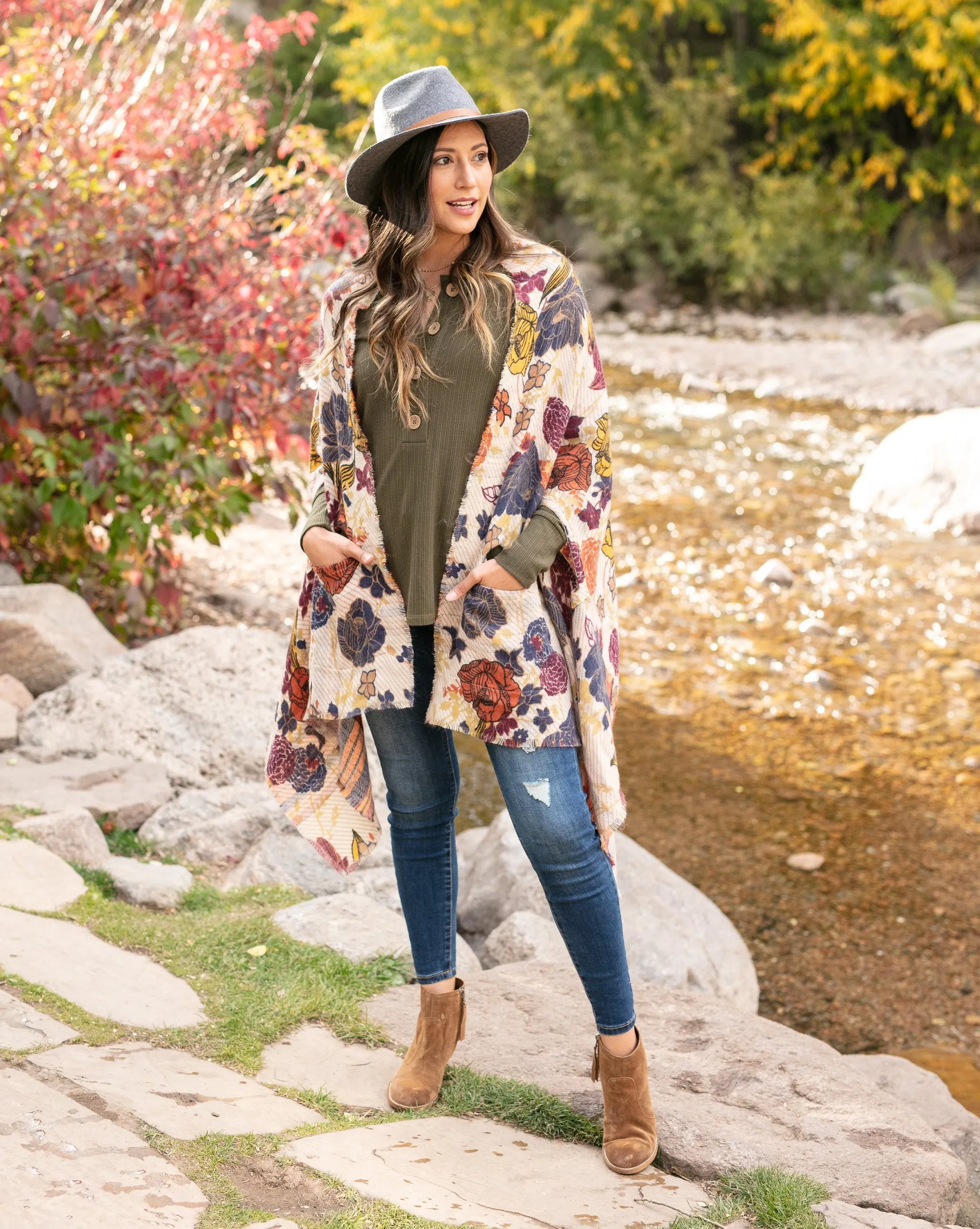 Grace & Lace Reversible Pocket Poncho