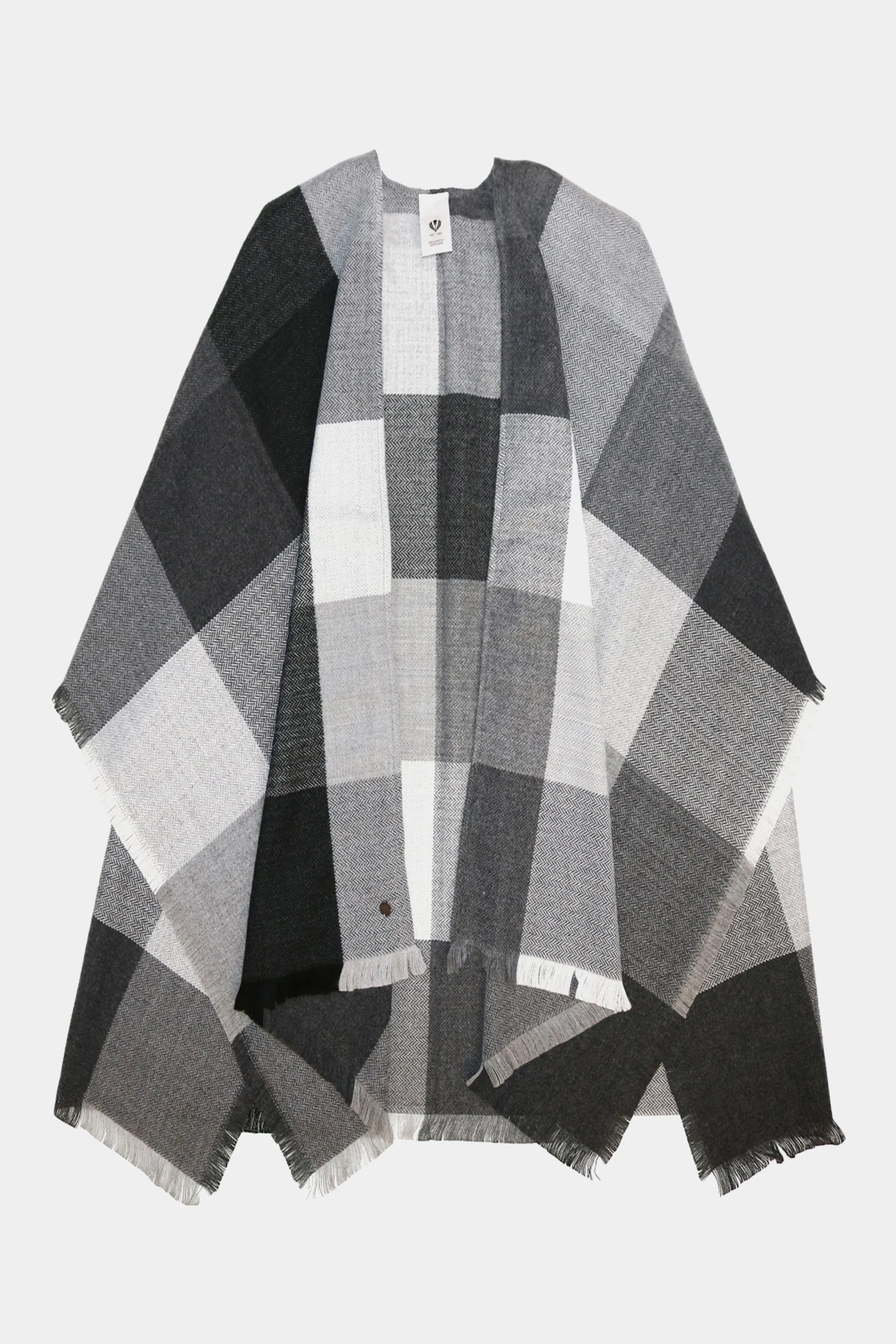 Herringbone Colorblock Ruana