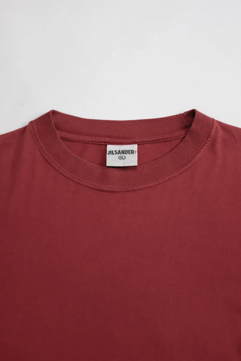 JIL SANDER VINTAGE BURGUNDY TEE