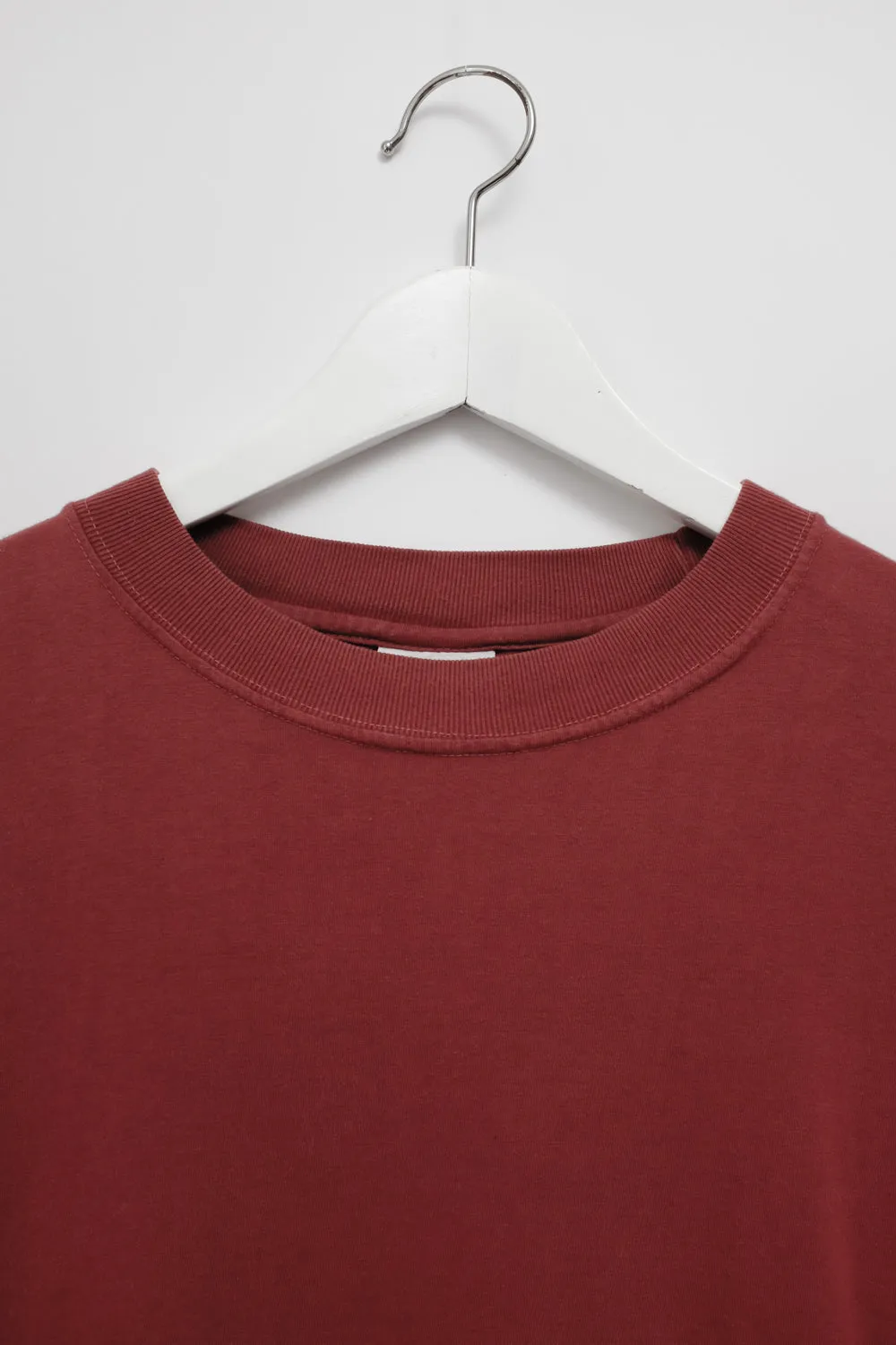 JIL SANDER VINTAGE BURGUNDY TEE