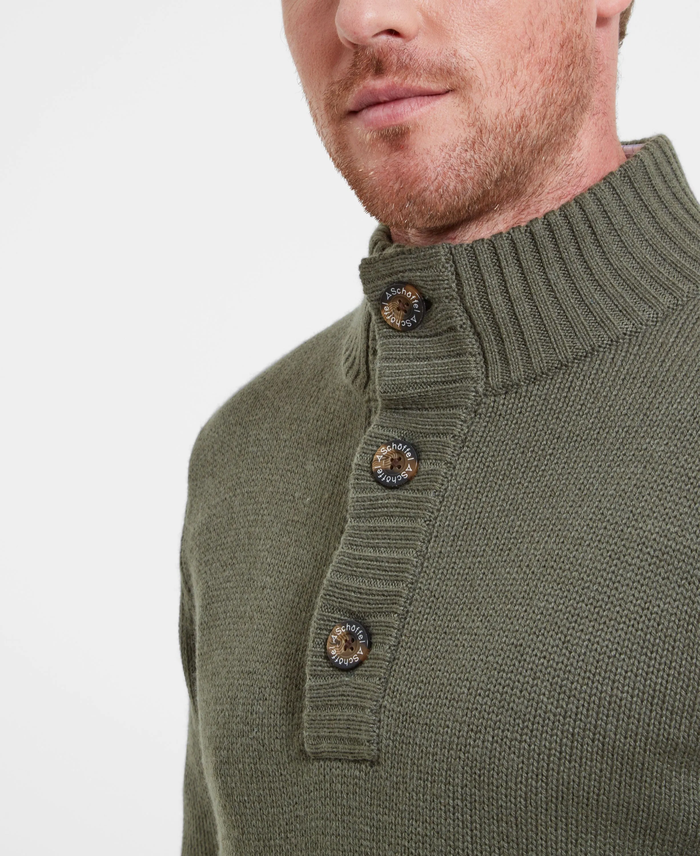 Kenmore Lambswool Mix Jumper - Moss