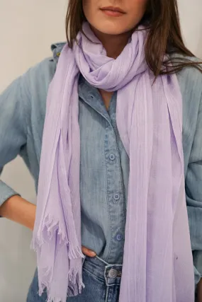 Lilac Cotton Scarf