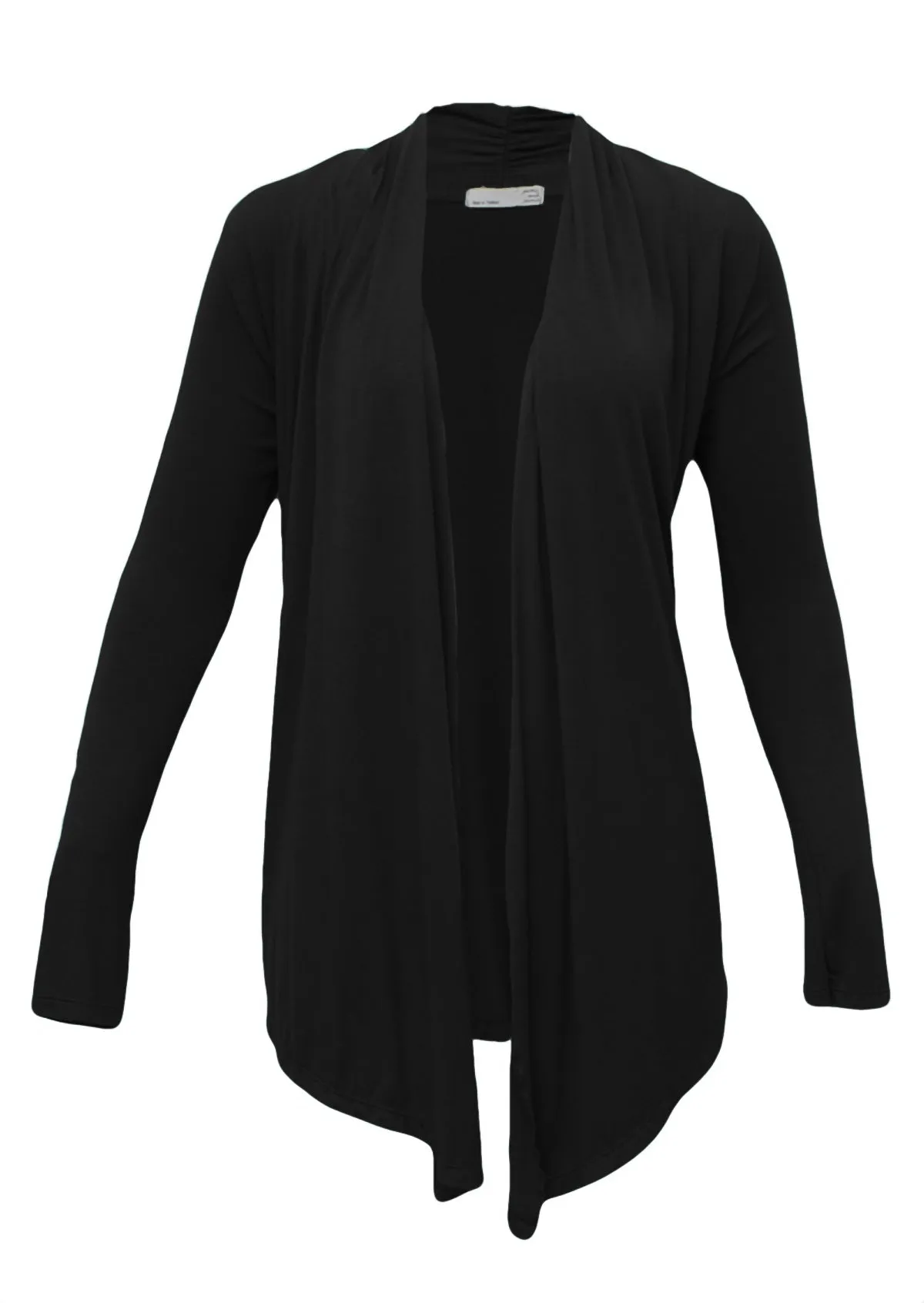 Long Sleeve Stretch Cardi Black