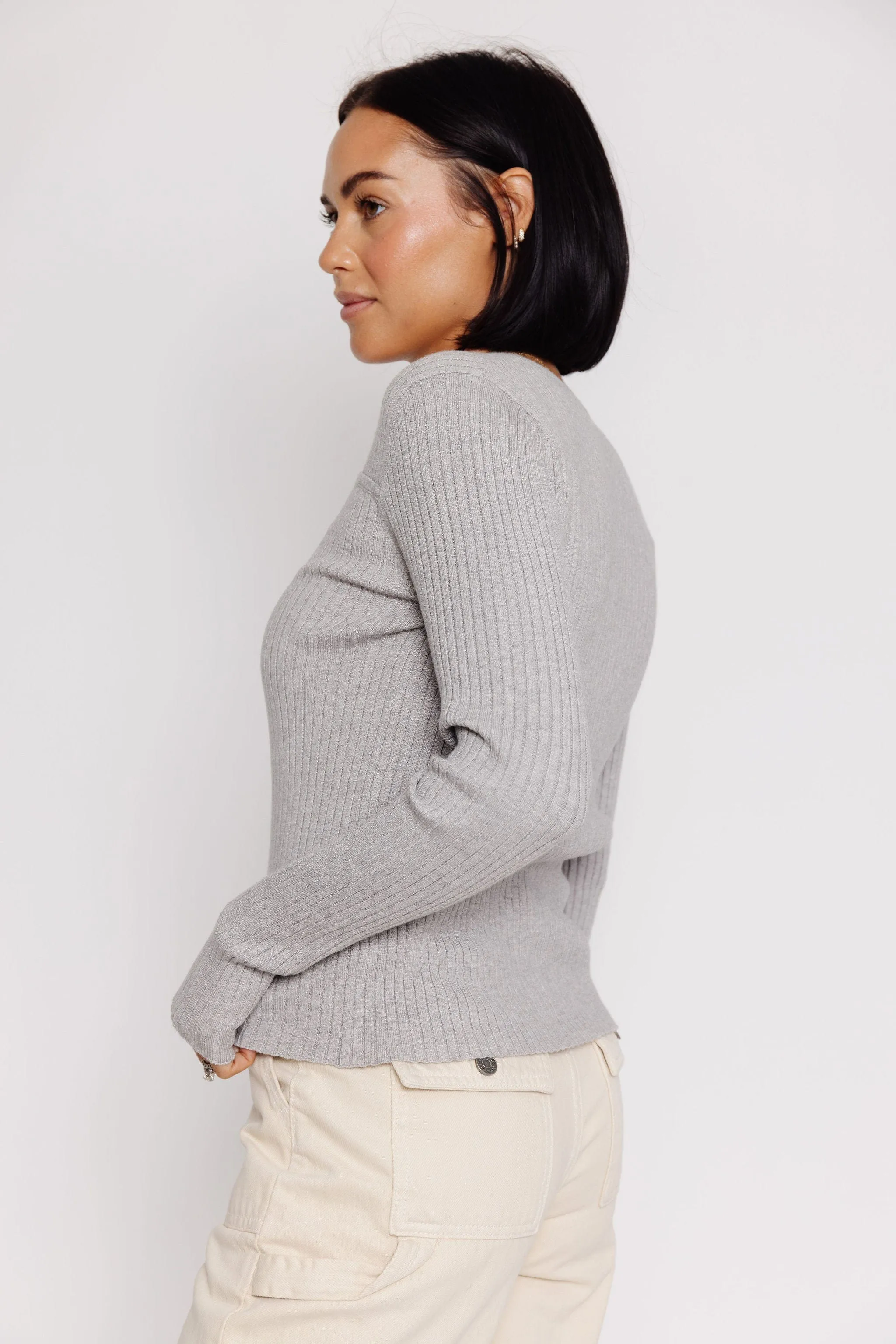 Mara Sweater in Heather Grey