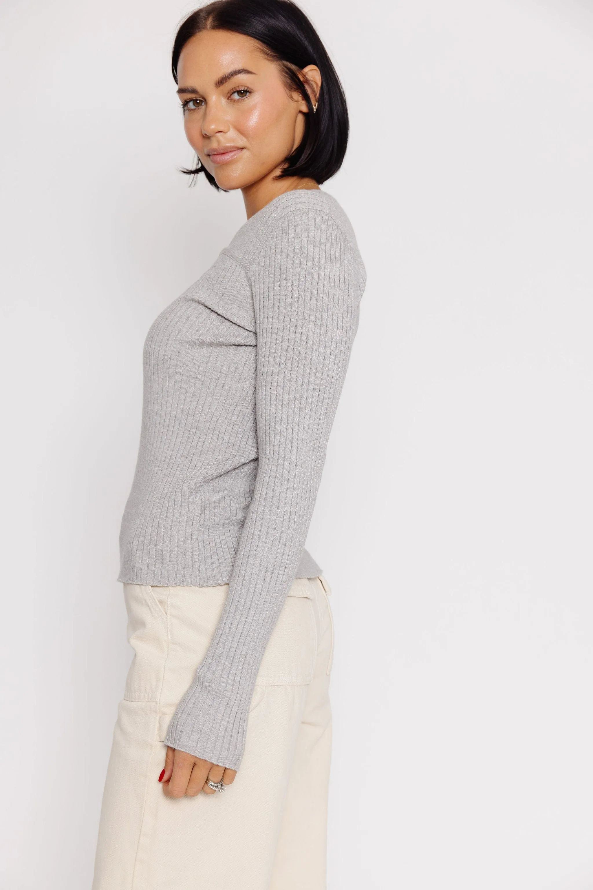 Mara Sweater in Heather Grey