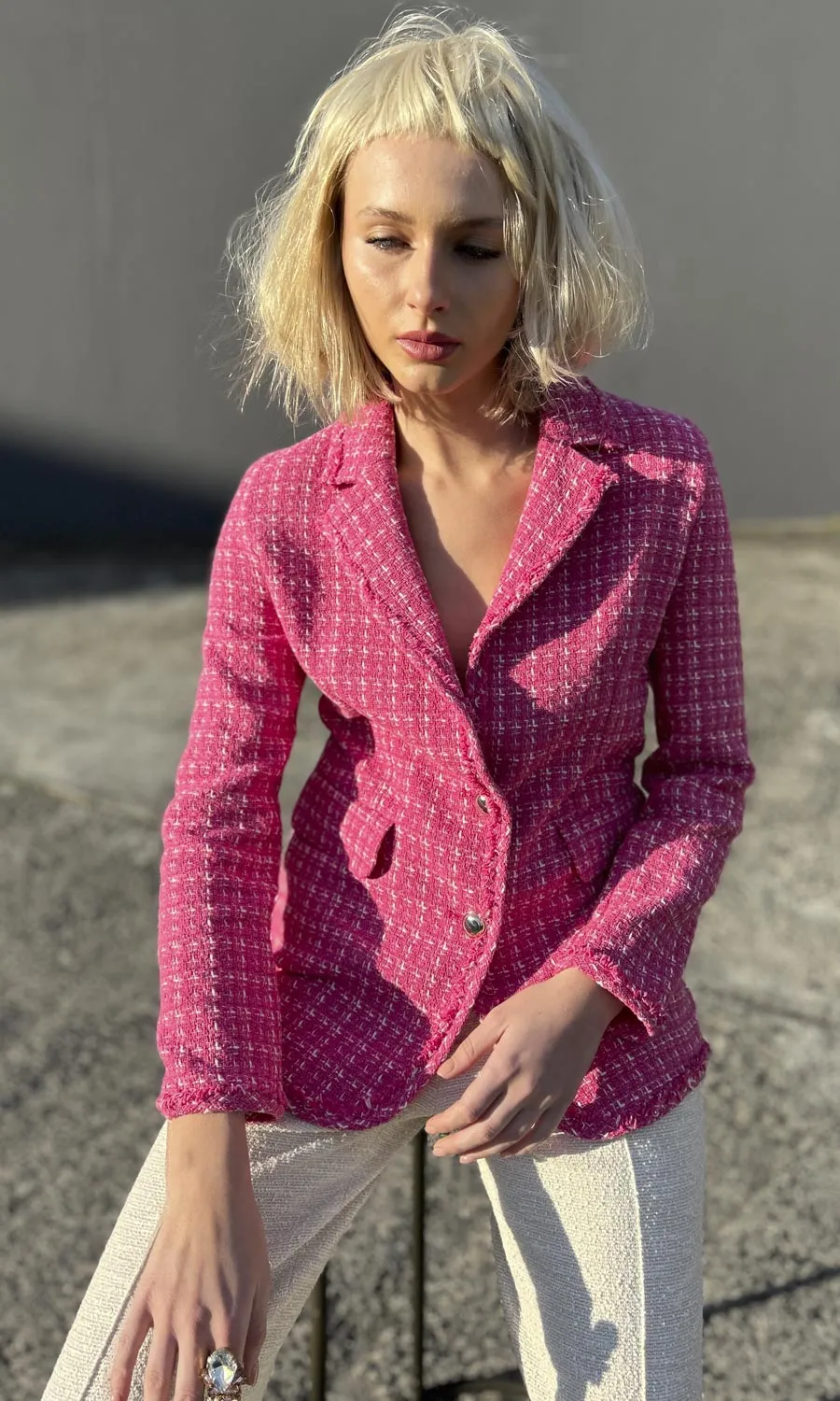 Marella Seville Weave Jacket - Pink