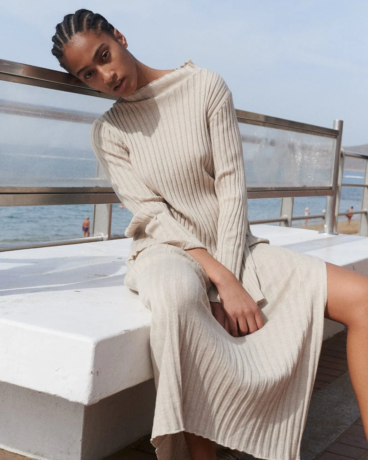 Medeina: Beige Merino Dress